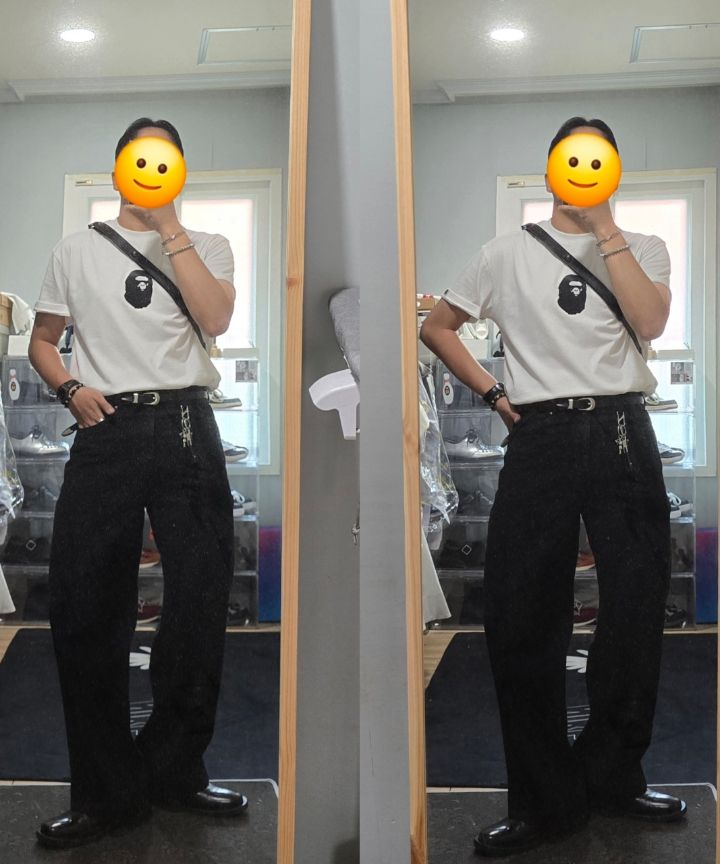 ★MUSINSA STANDARD★ Loose Exhaust Denim Pants Black MMDNP50 MUSINSA | MUSINSA STANDARD Loose Exhaust Denim Pants [Rusty