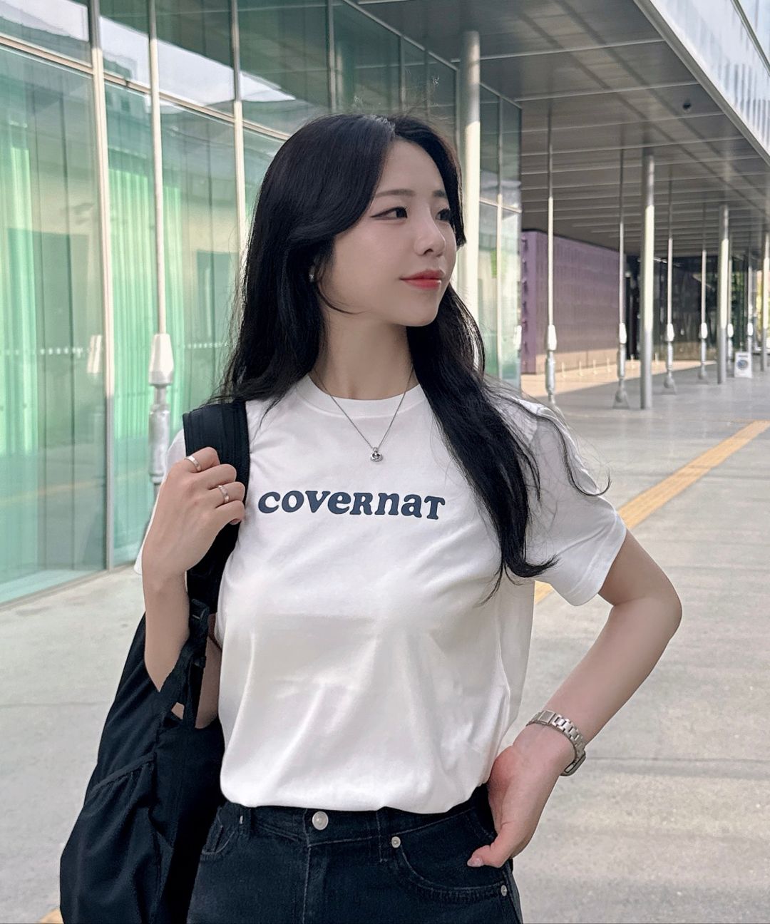 COVERNAT ウーマン クーパー ロゴ マンツーマンTシャツ COVERNAT ウーマン クーパー ロゴ マンツーマンTシャツ