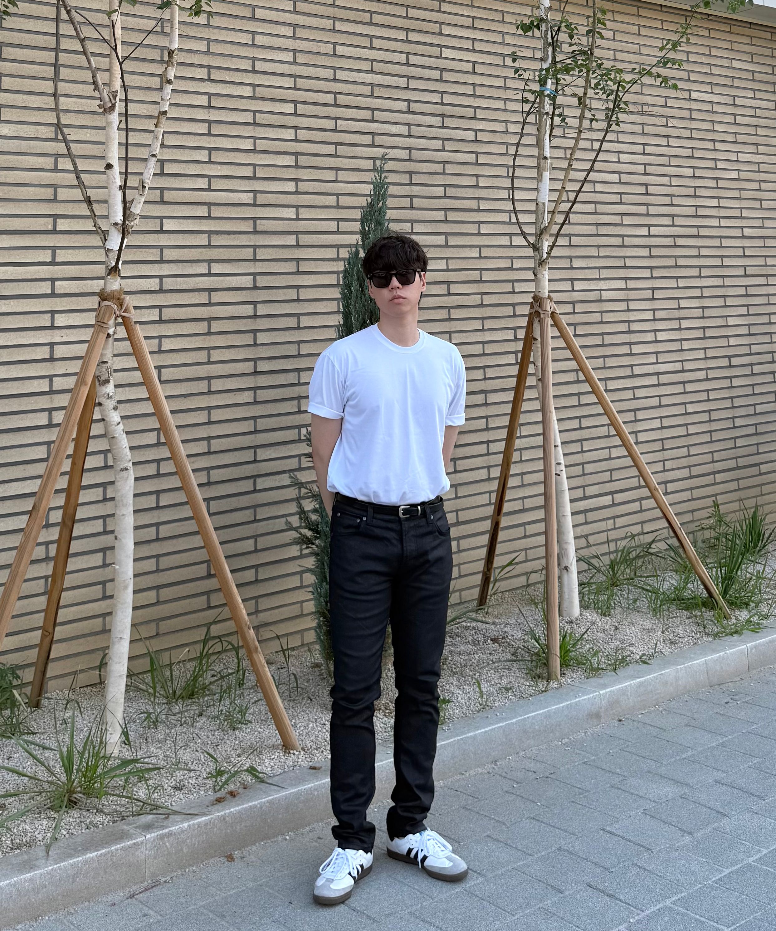 MUSINSA公式 | NUDIEJEANS Thin Finn Back 2 Black 112431