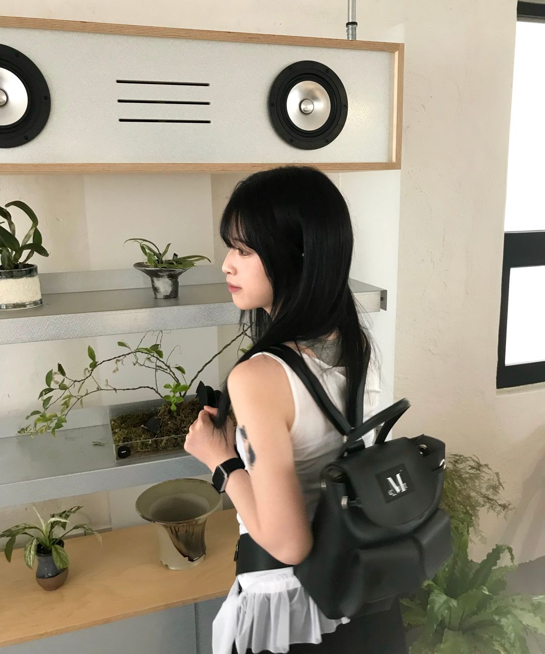 ★MUCENT★ Aren Two Pocket Leather Mini Backpack Unisex MUSINSA | MUCENT Aren Two Pocket Leather Mini Backpack Unisex