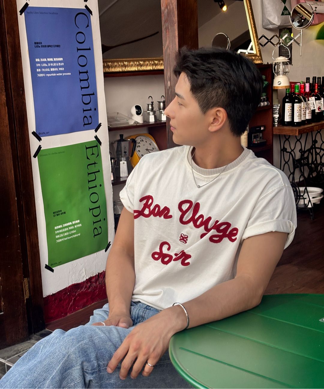 Tシャツ・カットソー SATUR Setter Logo Embroidered Voyage Short Sleeve T-Shirt Na MUSINSA公式 | SATUR Setter logo embroidered voyage short