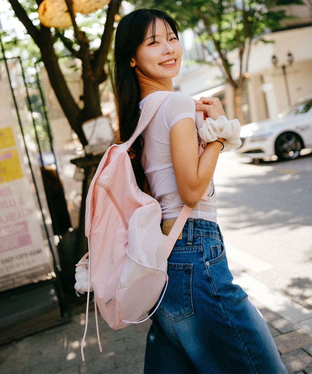 ★ZEROPLANET★ Nylon Shirring Ribbon Backpack 2color MUSINSA | ZEROPLANET Nylon Shirring Ribbon Backpack [PINK]