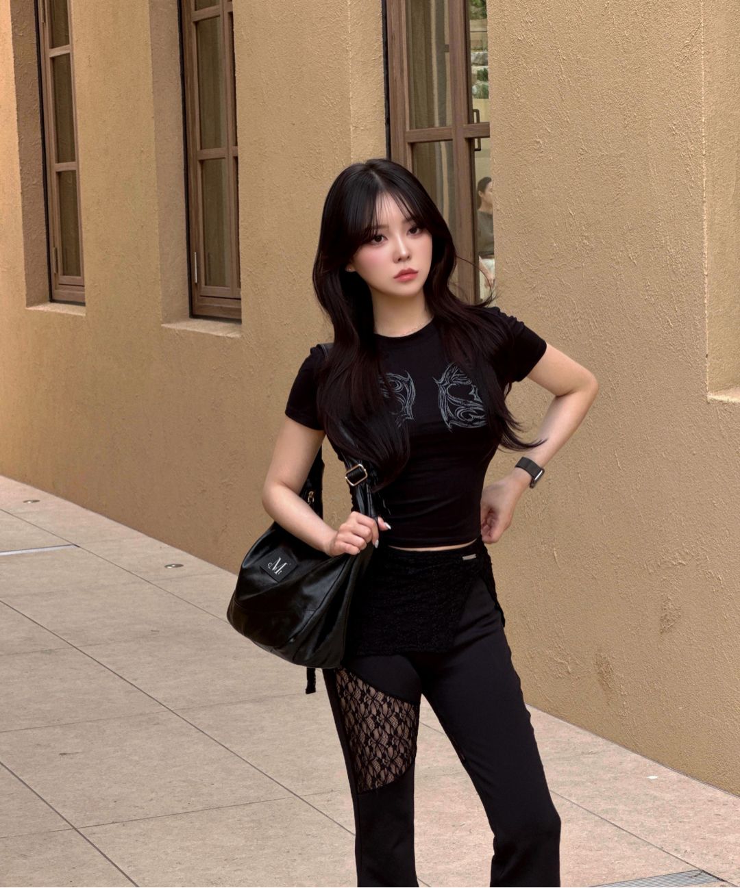 에트오소메(ETRE AU SOMMET) See Through Lace Lap Bootcut Pants