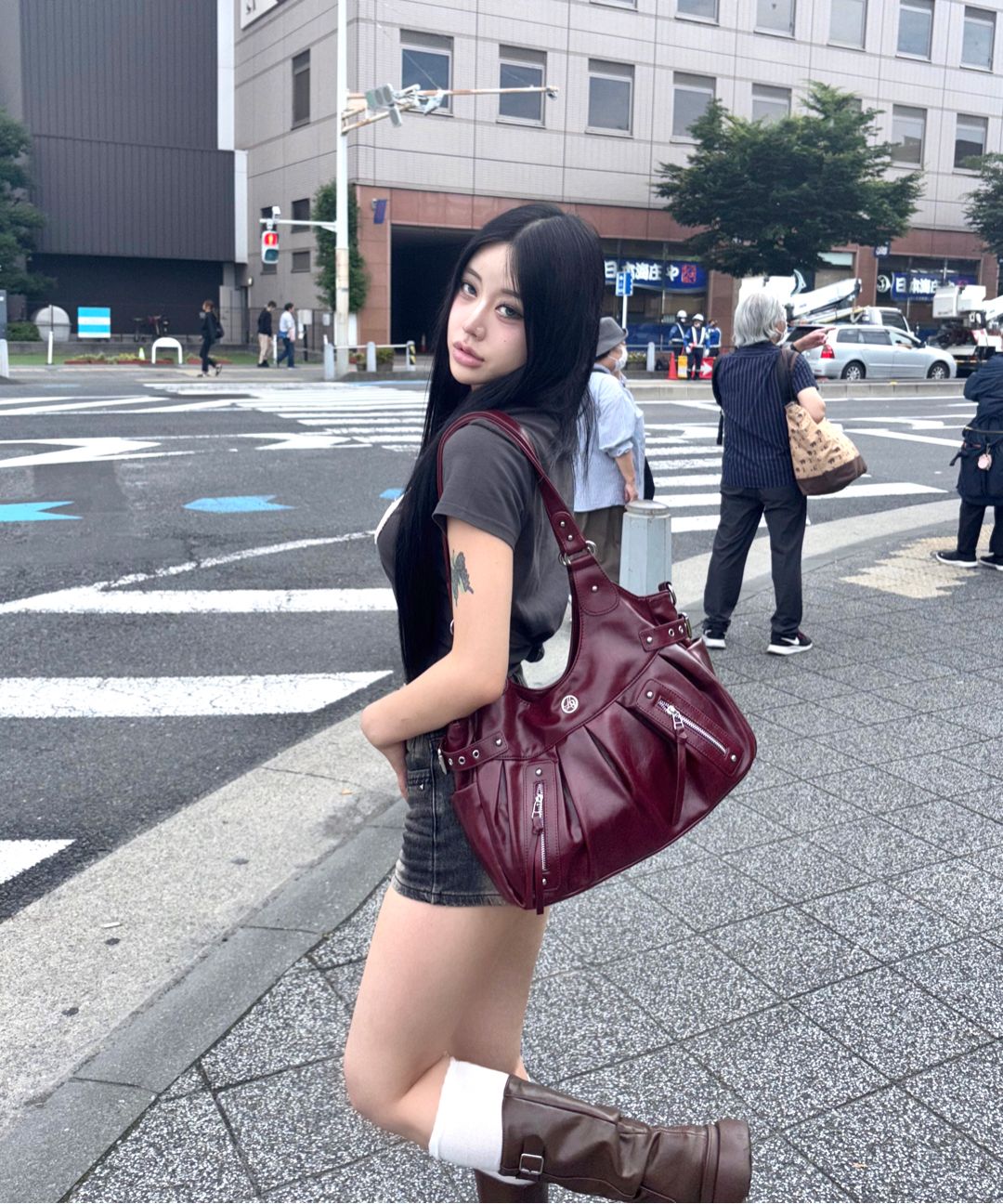 ●ILLIGO● Amber Buckle Shoulder Bag Beige 25SPBAG09BG MUSINSA | ILLIGO Amber Buckle Shoulder Bag Beige