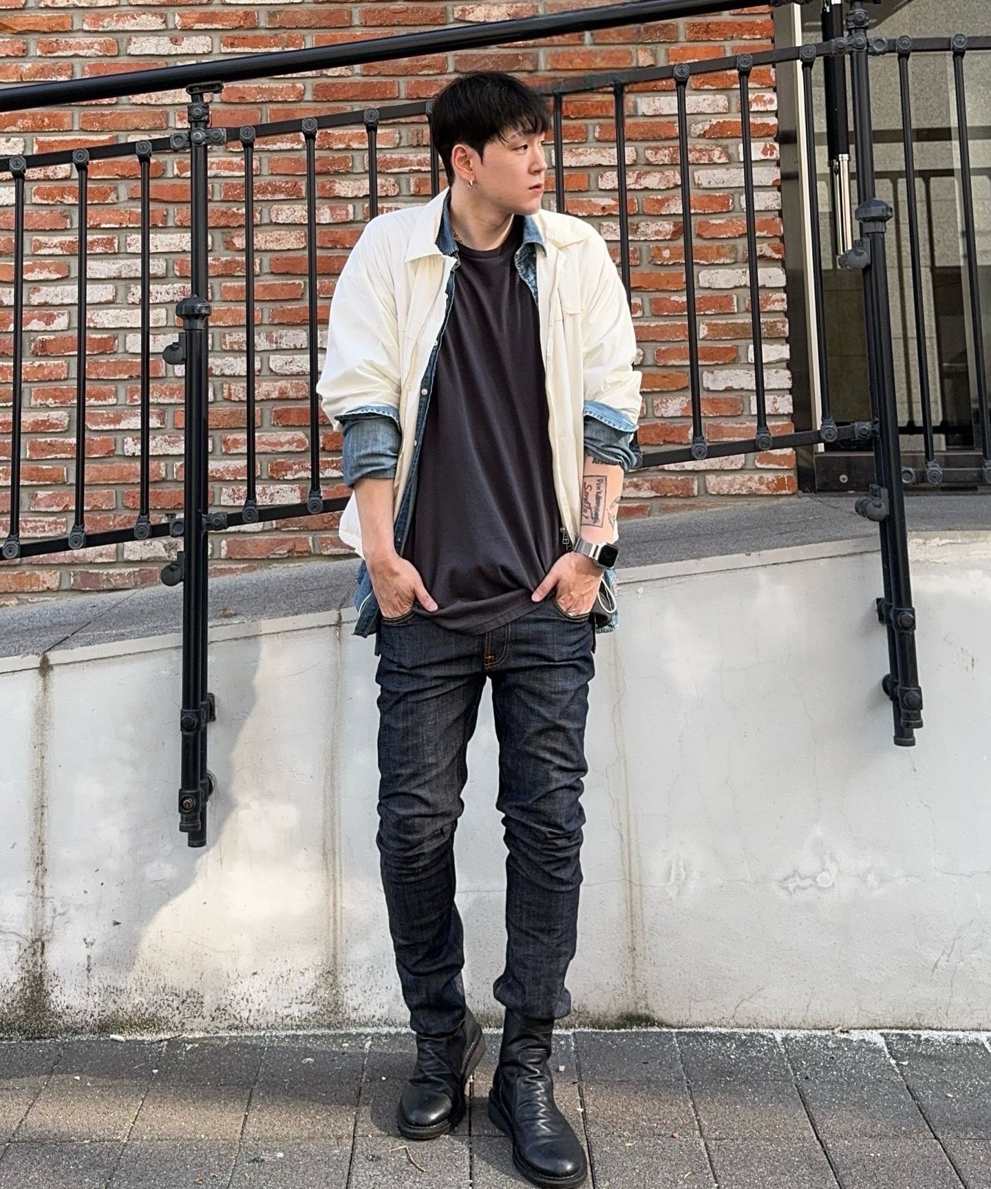 MUSINSA公式 | NUDIEJEANS Thin Finn Dry Twill 111085