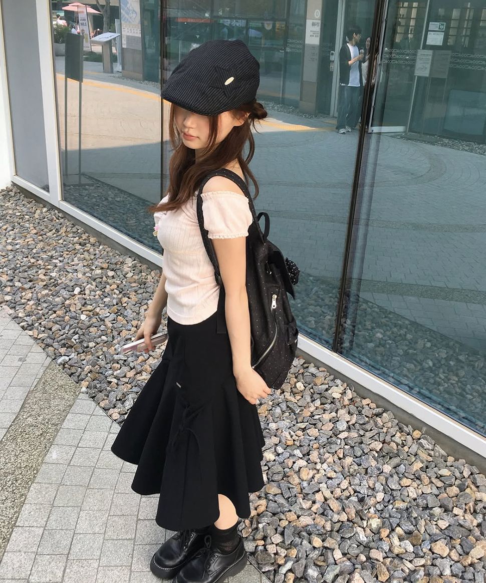 미세키서울(MISEKI SEOUL) Shirring ruffle midi skirt BLACK - 사이즈