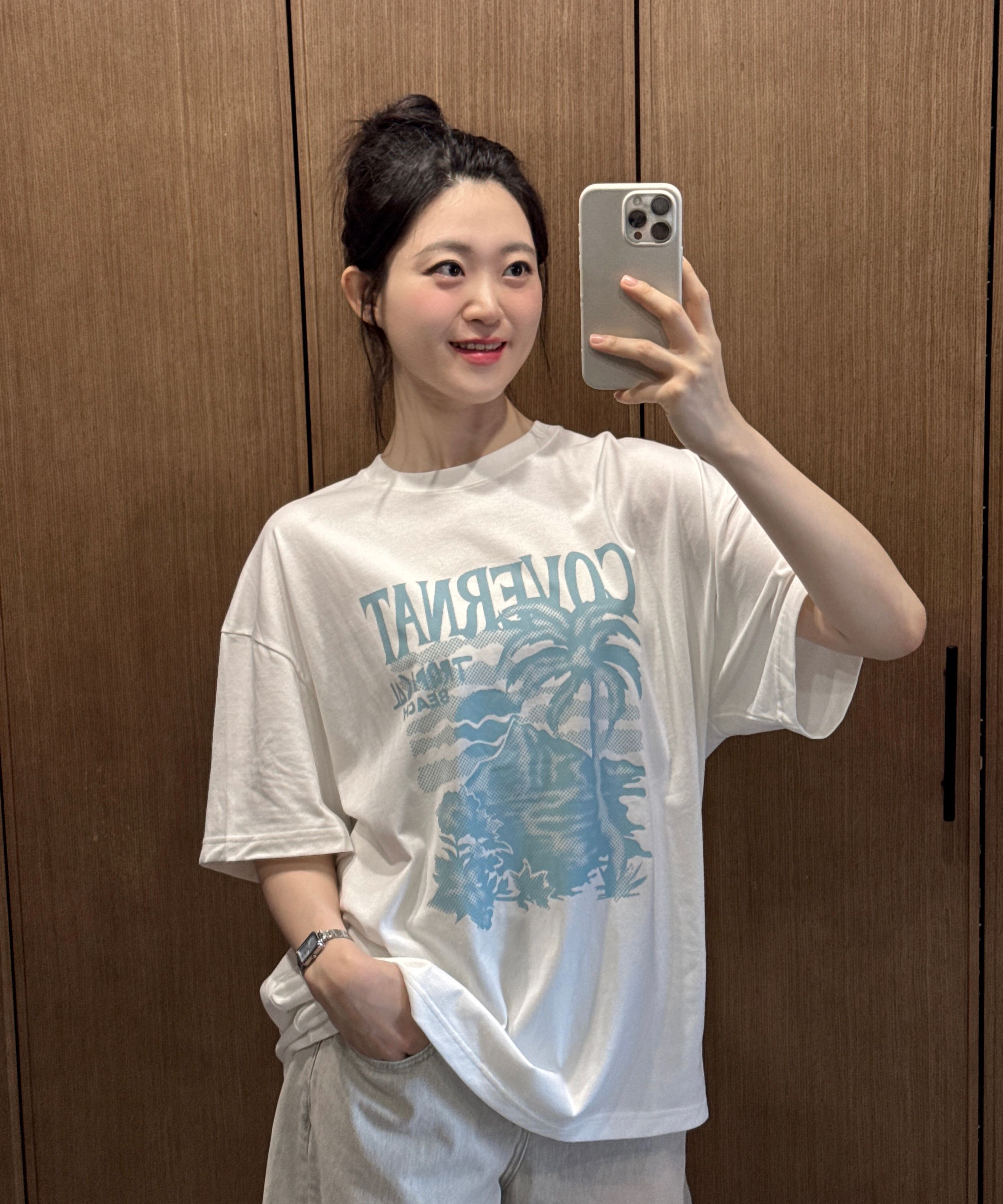 MUSINSA | COVERNAT Cool Cotton Sunset Tropical Graphic T