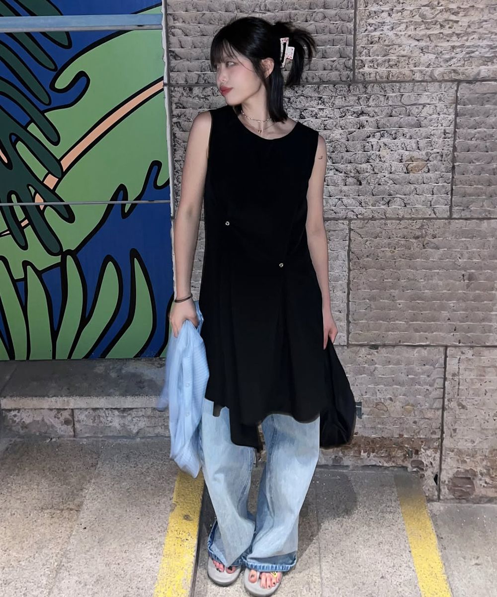 ワンピース MISEKI SEOUL Billow sheer sleeveless one piece KK5B0048 MUSINSA公式 | MISEKI SEOUL Billow sheer sleeveless one piece