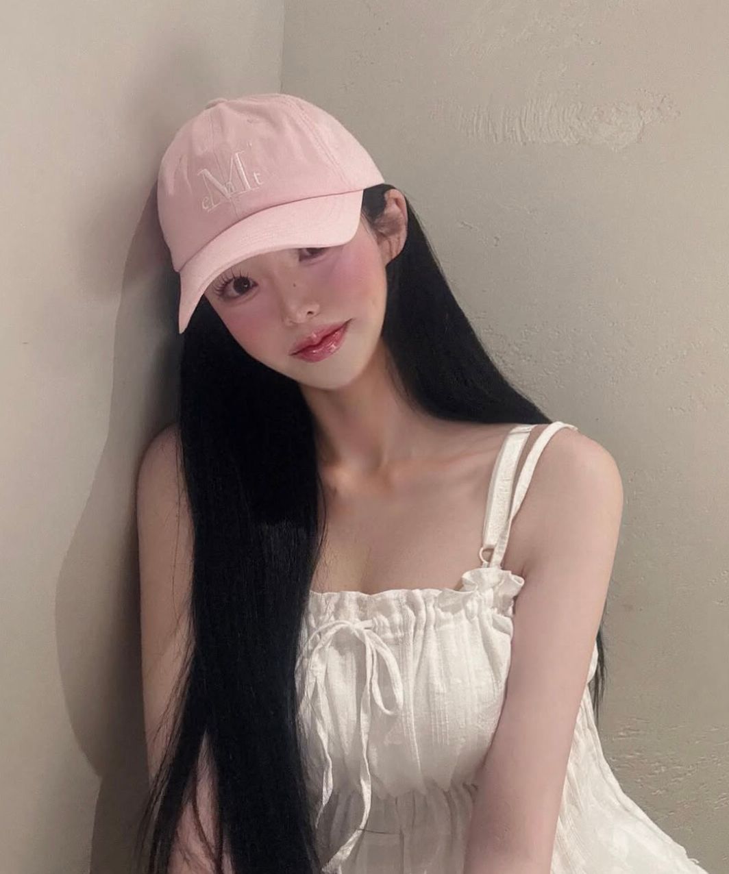 MUSINSA公式 | MUCENT Signature ball cap (strawberry milk)