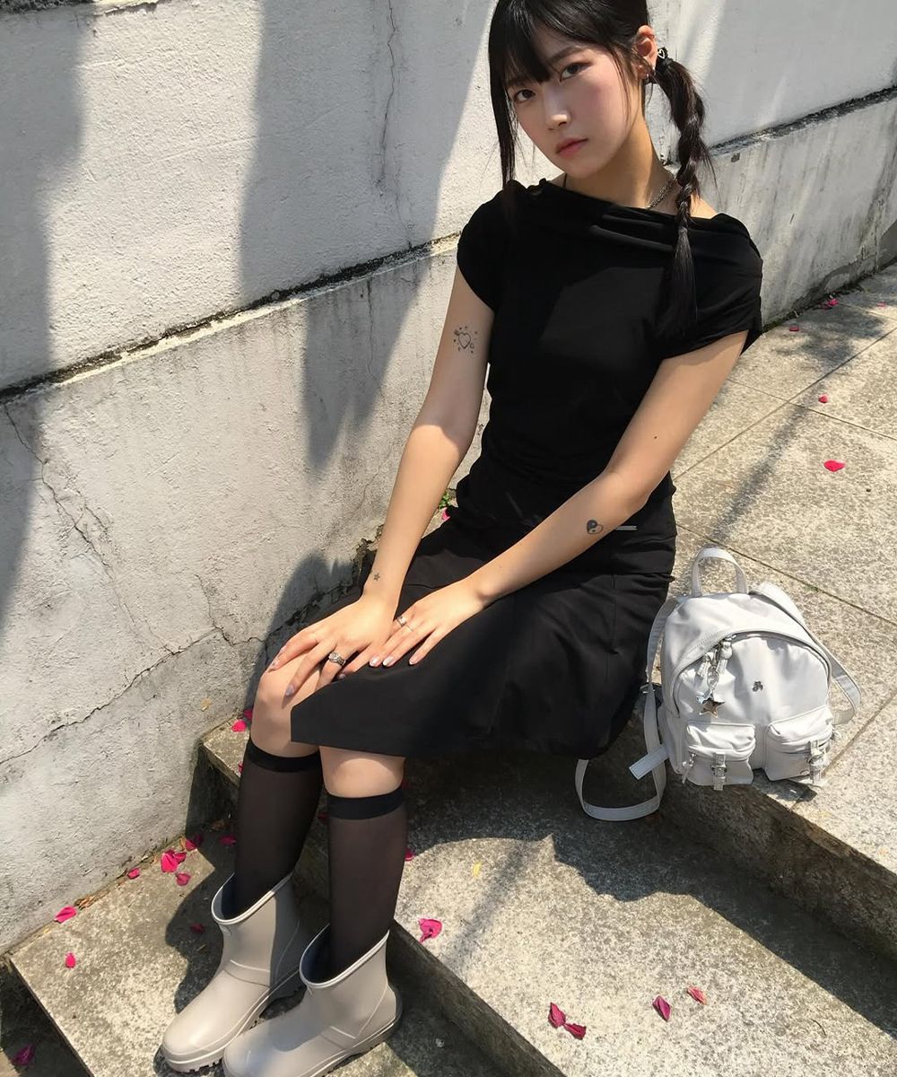 ★MISEKI SEOUL★ LAYERED CHITON MINI SKIRT MUSINSA | MISEKI SEOUL Layered chiton mini skirt CHARCOAL