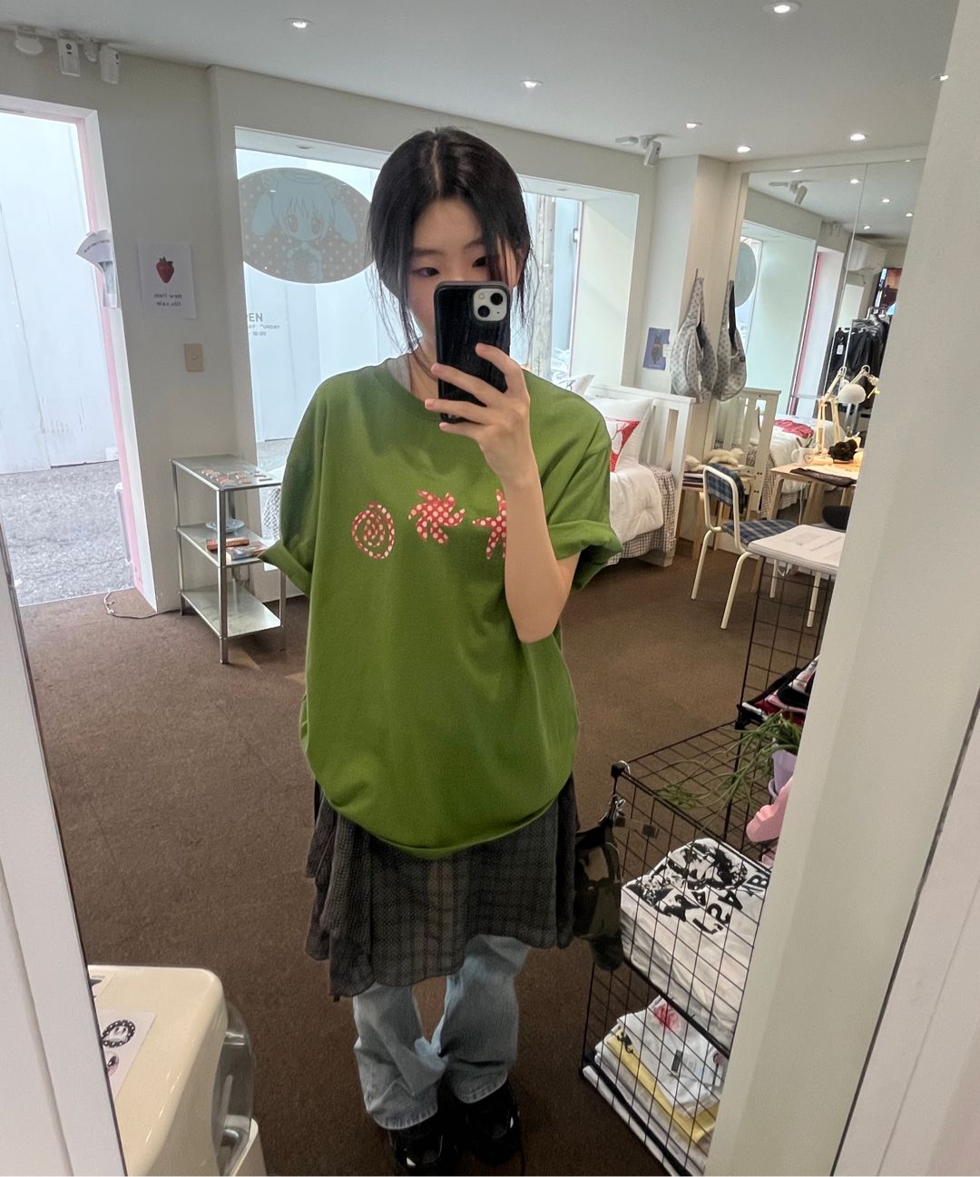 MUSINSA | ITZAVIBE YELLOW CHECK LAYERED WRAP MIDI SKIRT