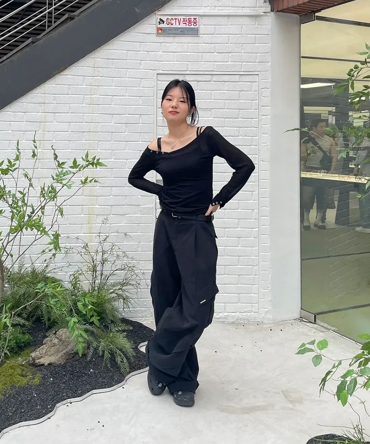 ☆ MISEKI SEOUL☆ Pintuck wide pants CHARCOAL MSK2403011CH