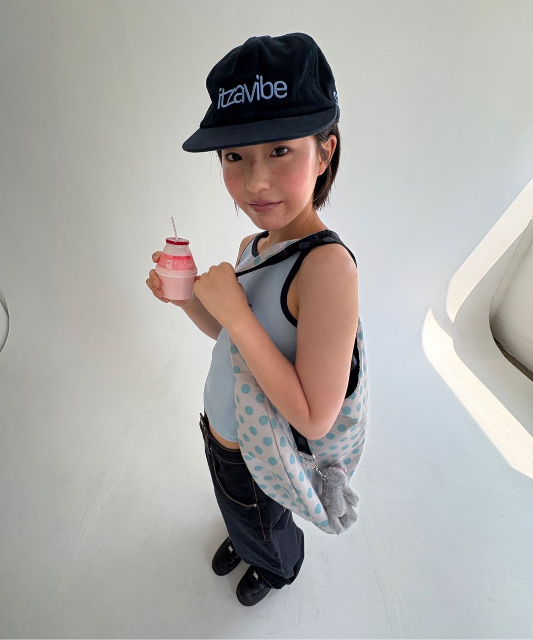 MUSINSA | ITZAVIBE MIX LOGO CAP - BLACK