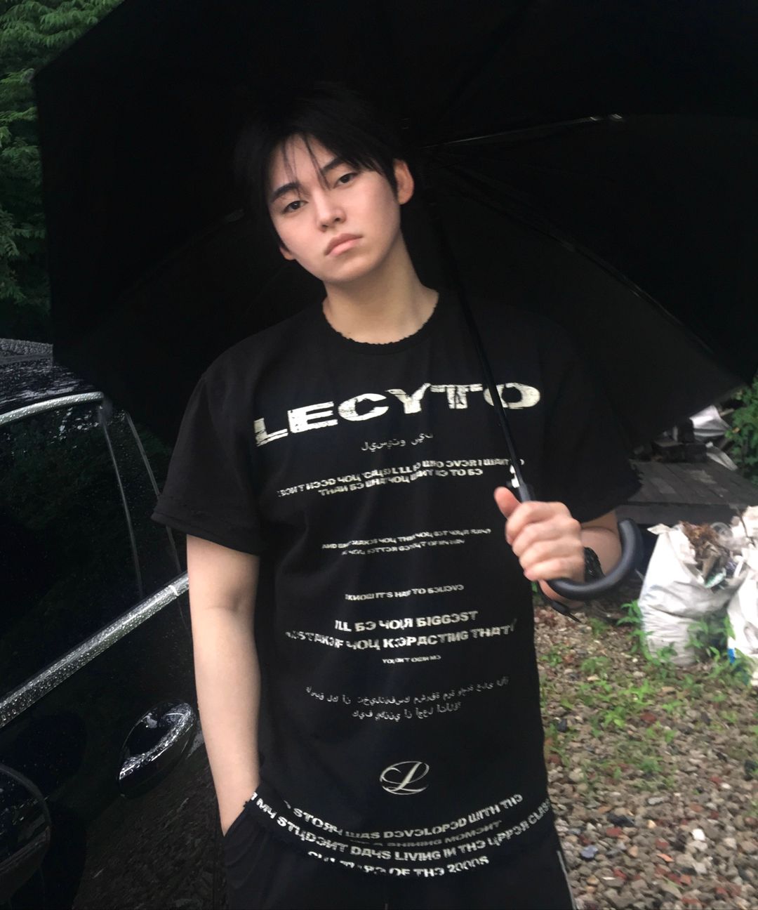 ★LECYTO★ Destroyed Oversized Logo TShirtBlack MUSINSA | LECYTO Destroyed Oversized Logo T-Shirt_[Black]
