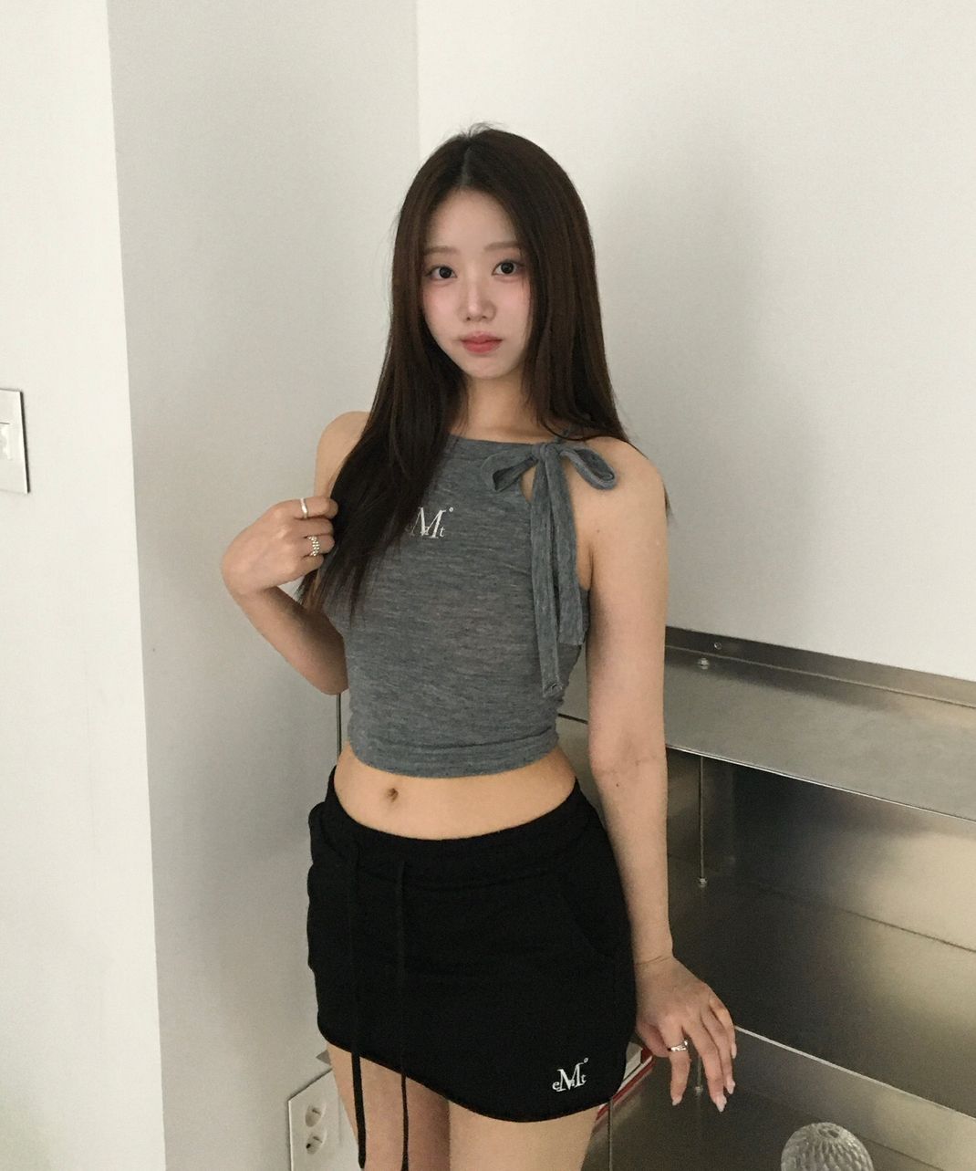 MUSINSA | MUCENT damage sweat short skirt pants skirt pants