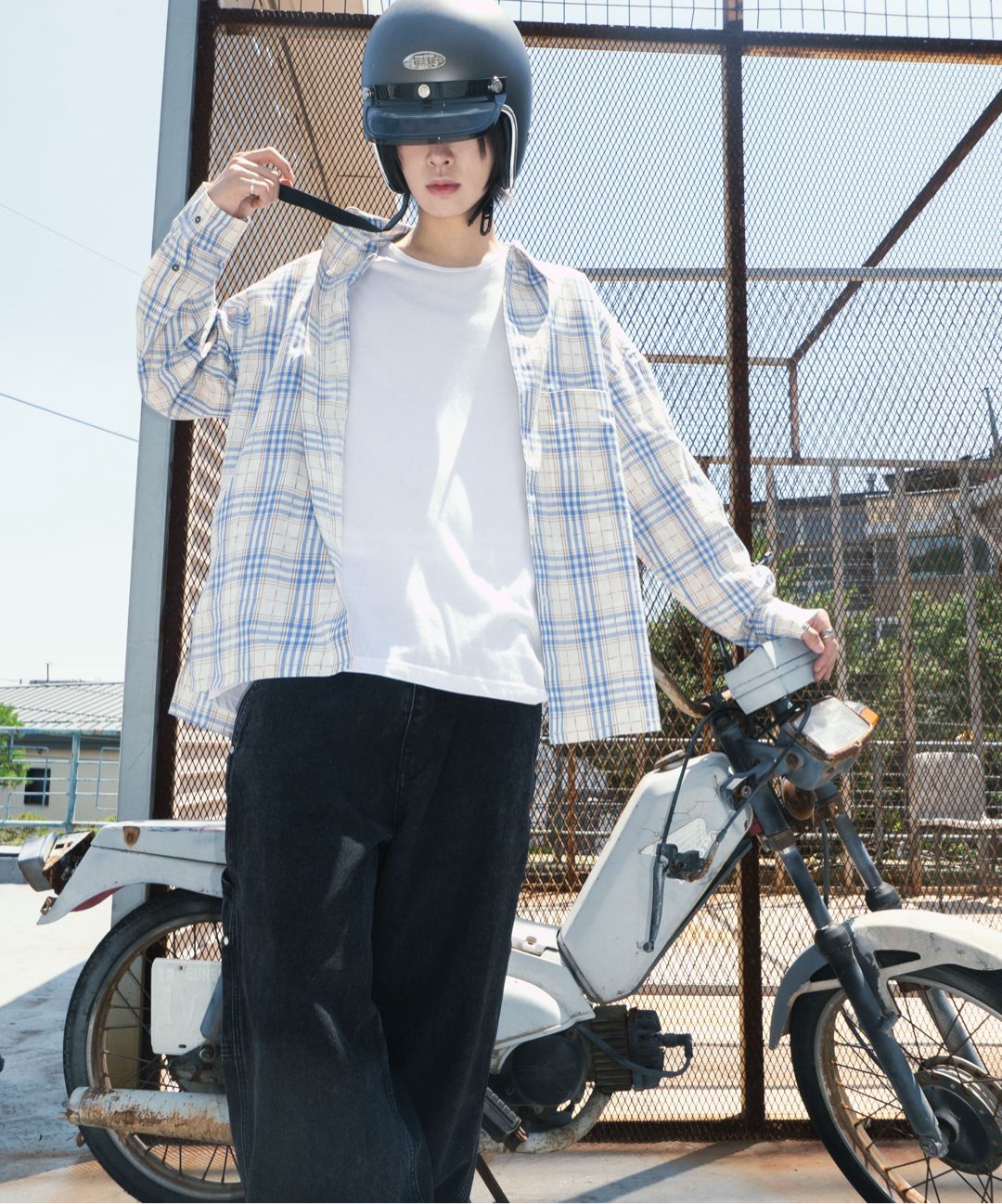 【MIM the wardrobe】vintage washed checkered shirt★韓国 MUSINSA | MIMTHEWARDROBE vintage washed check shirt