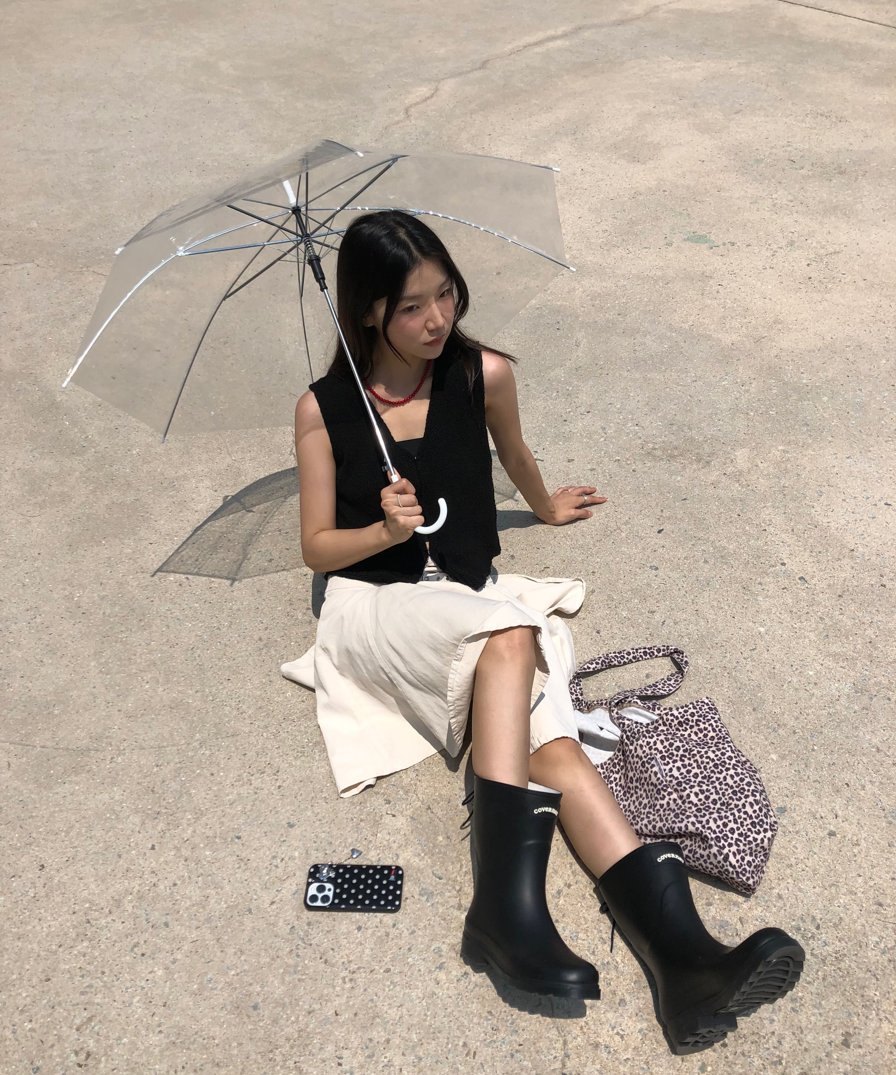 MUSINSA | COVERNAT WOMAN Clover Heart Back Lace-Up Rain