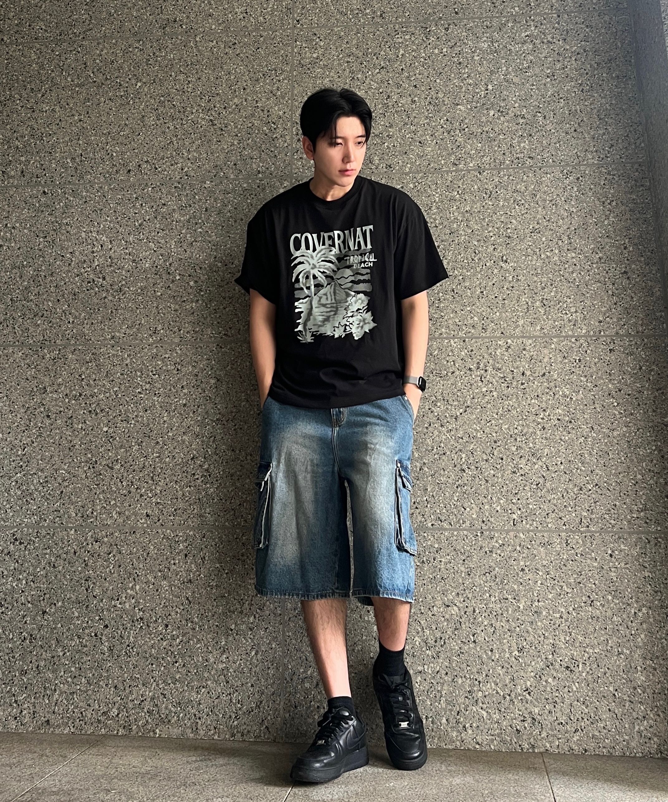 [COVERNAT] Tropical graphic t-shirt /追跡付 MUSINSA | COVERNAT Tropical Graphic T-Shirt White