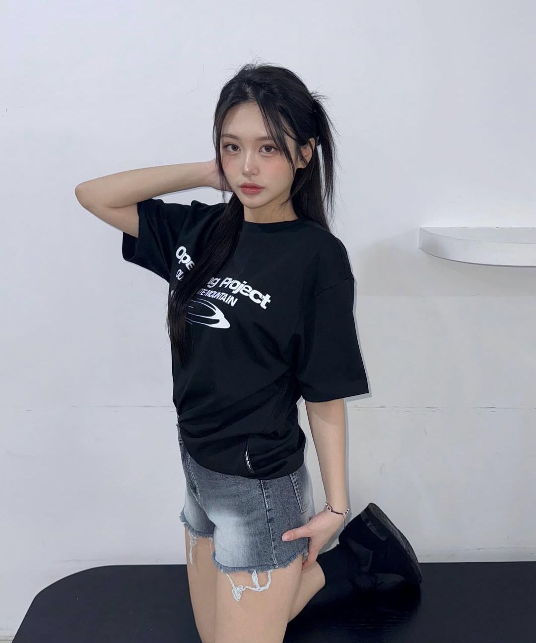 MUSINSA | OPENING PROJECT Identity T Shirt - Blue