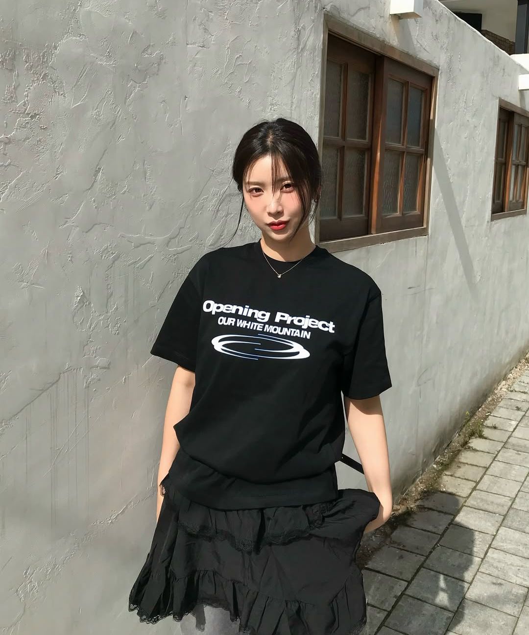 【Opening Project】 Identity T Shirt /追跡付 MUSINSA公式 | OPENING PROJECT Identity T Shirt - Black