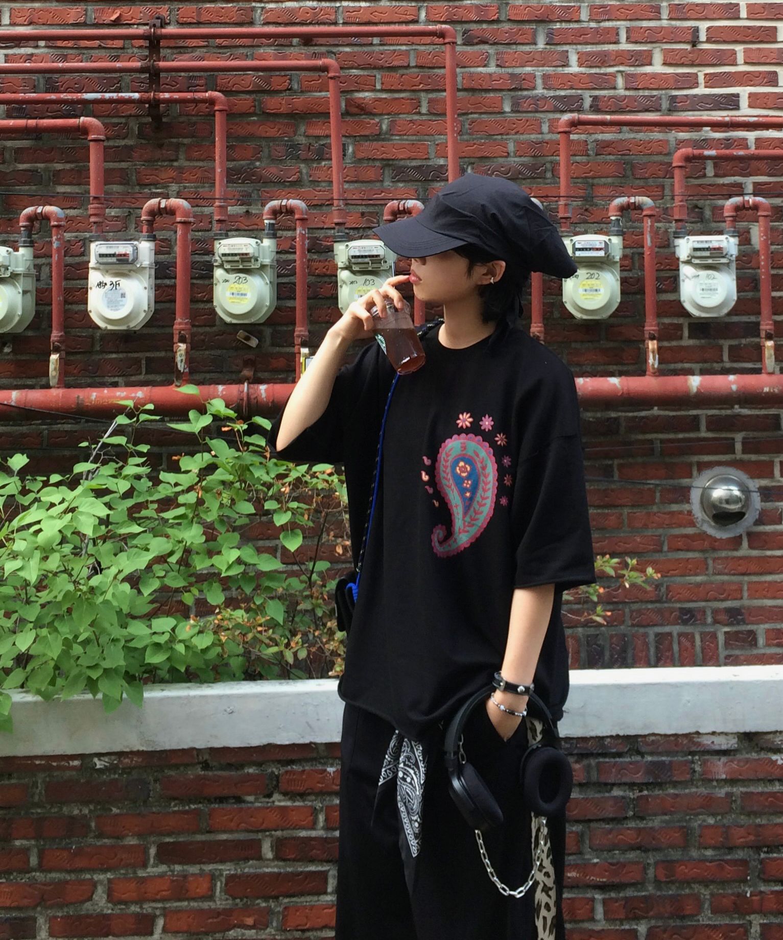 MUSINSA | SCHISM INDUCING BANDANA CHAIN BLACK