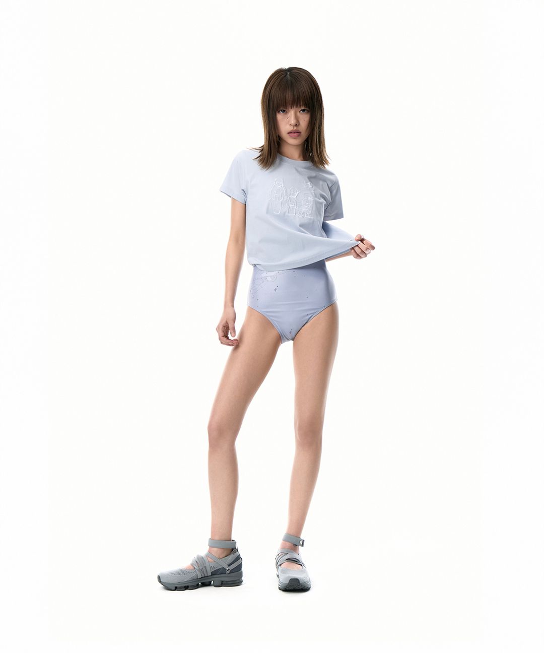 Tシャツ・カットソー [OJOS x NOITOW SHU] Graphic Crop T-shirt : 3color MUSINSA | OJOS OJOS x NOITOW SHU Graphic Crop T-shirt / Blue