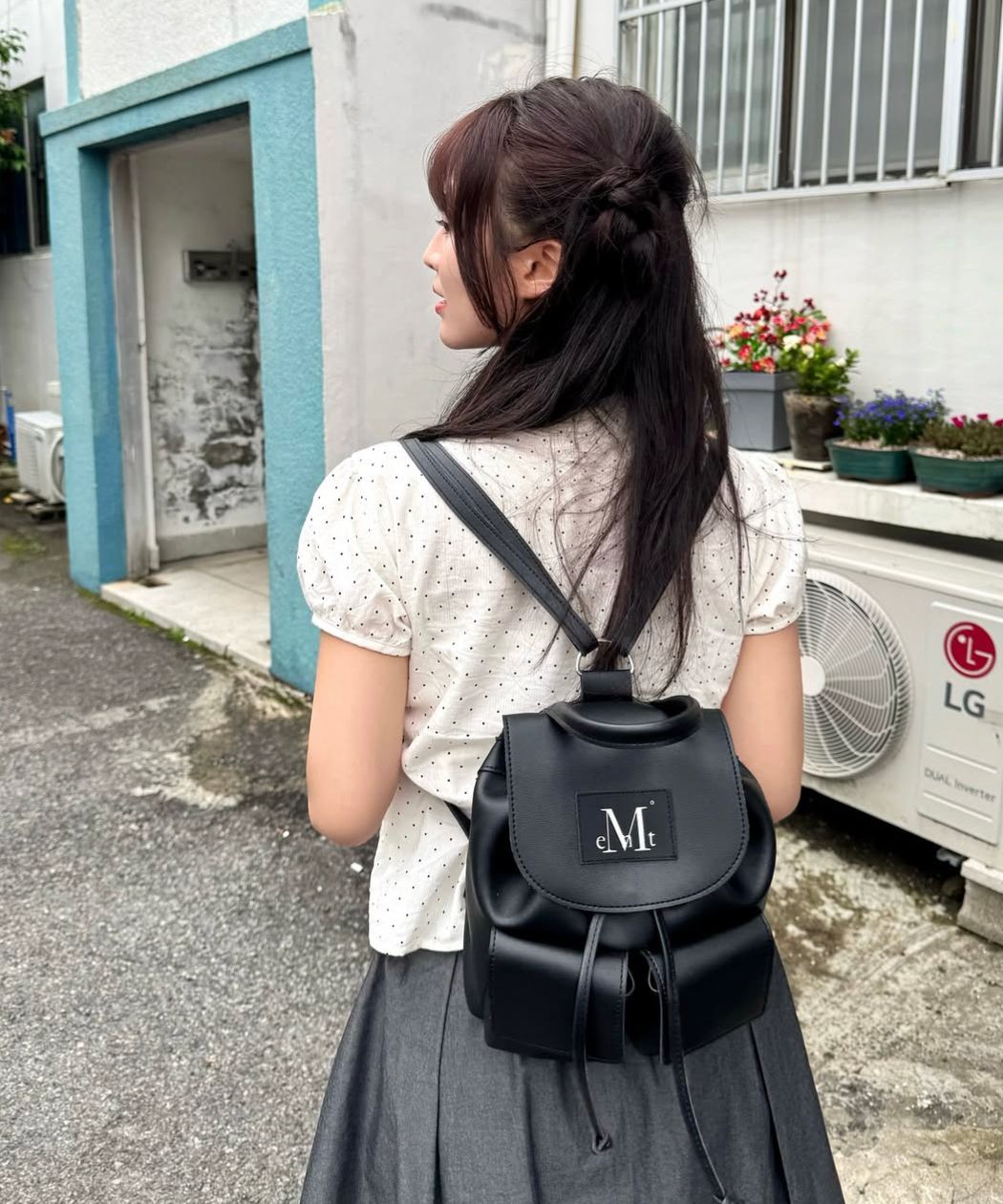 MUSINSA | MUCENT Aren Two Pocket Leather Mini Backpack Unisex