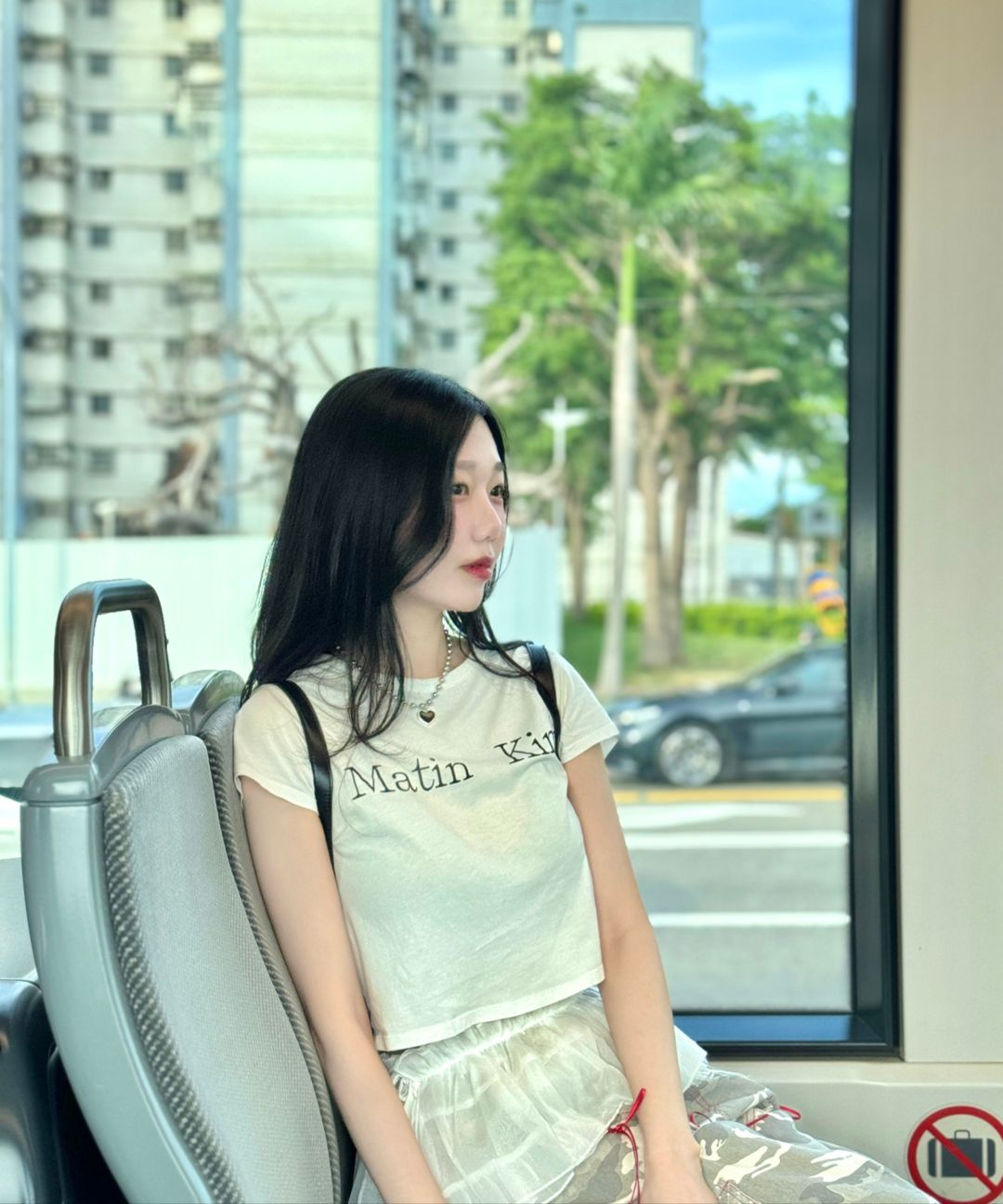 MUSINSA | MATIN KIM LOGO CROP TOP IN WHITE