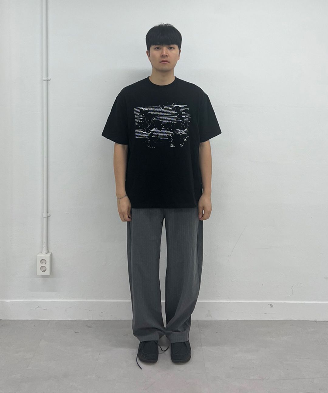 MILLO ARCHIVE ♥ Typography T-shirts/ 追跡付 MUSINSA | MILLO ARCHIVE Scotter Typo T-Shirt [Black]