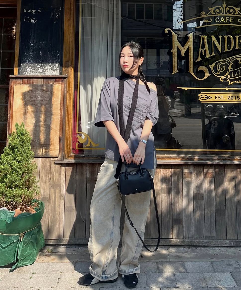 ◆MISEKI SEOUL◆ Unbalanced quote slit sleeves WHITE MSK252T MUSINSA | MISEKI SEOUL Unbalanced quote slit sleeves CHARCOAL