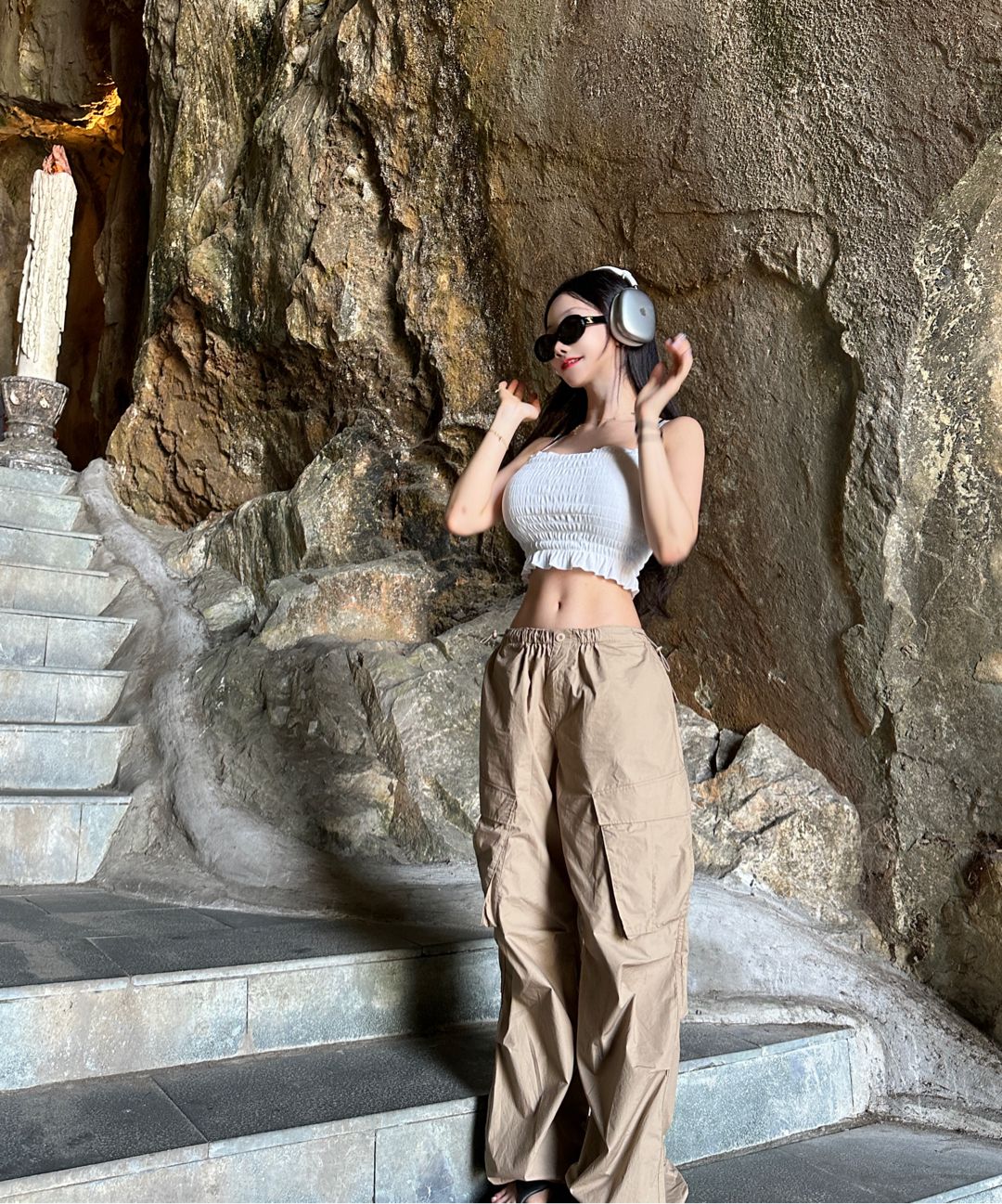MUSINSA | ASIF CALIE PARACHUTE CARGO PANTS KHAKI