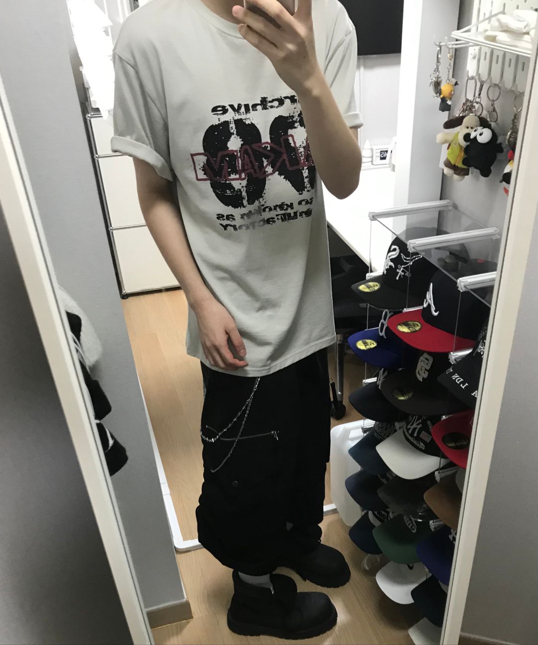 Tシャツ・カットソー AAKAM Painted 98 Half Top 5SH059 MUSINSA公式 | AAKAM Painted 98 Half Top (Black)