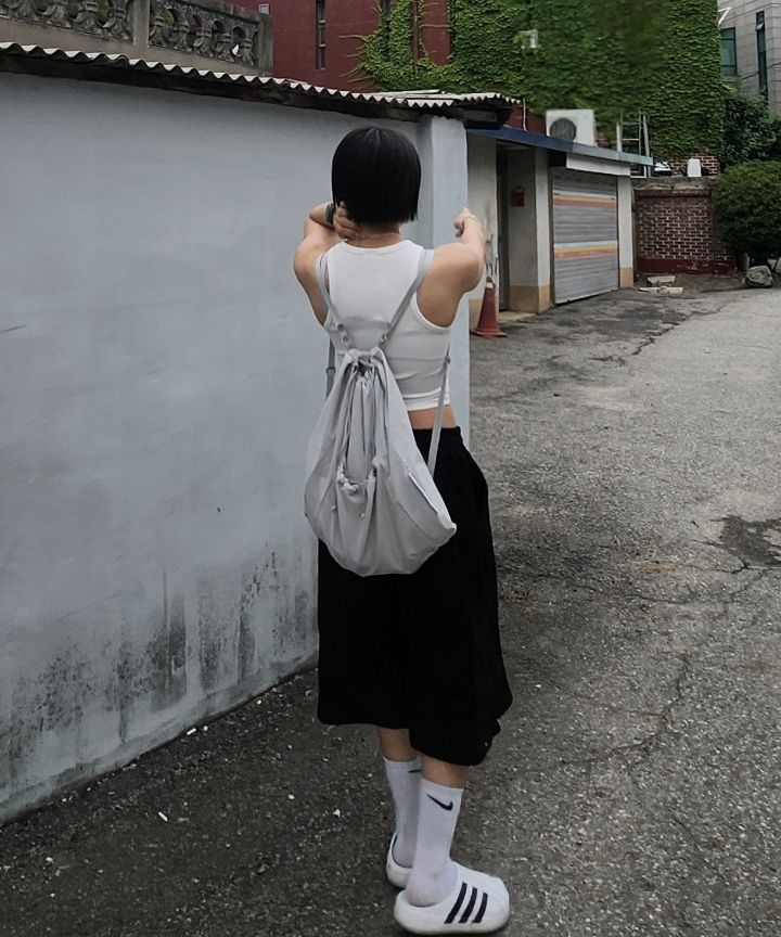 MUSINSA公式 | EASY NO EASY Snap 8-part sweat bermuda pants