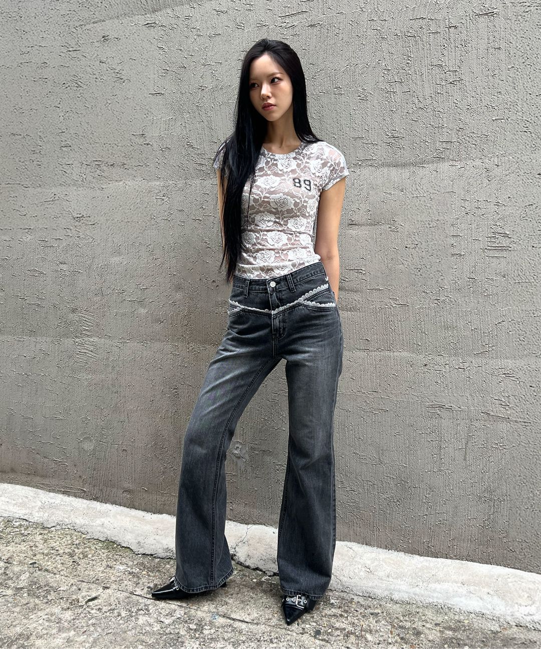 【新品】MIDNIGHT MOVE lace bt pants (black) MUSINSA | MIDNIGHT MOVE lace bt pants (black)