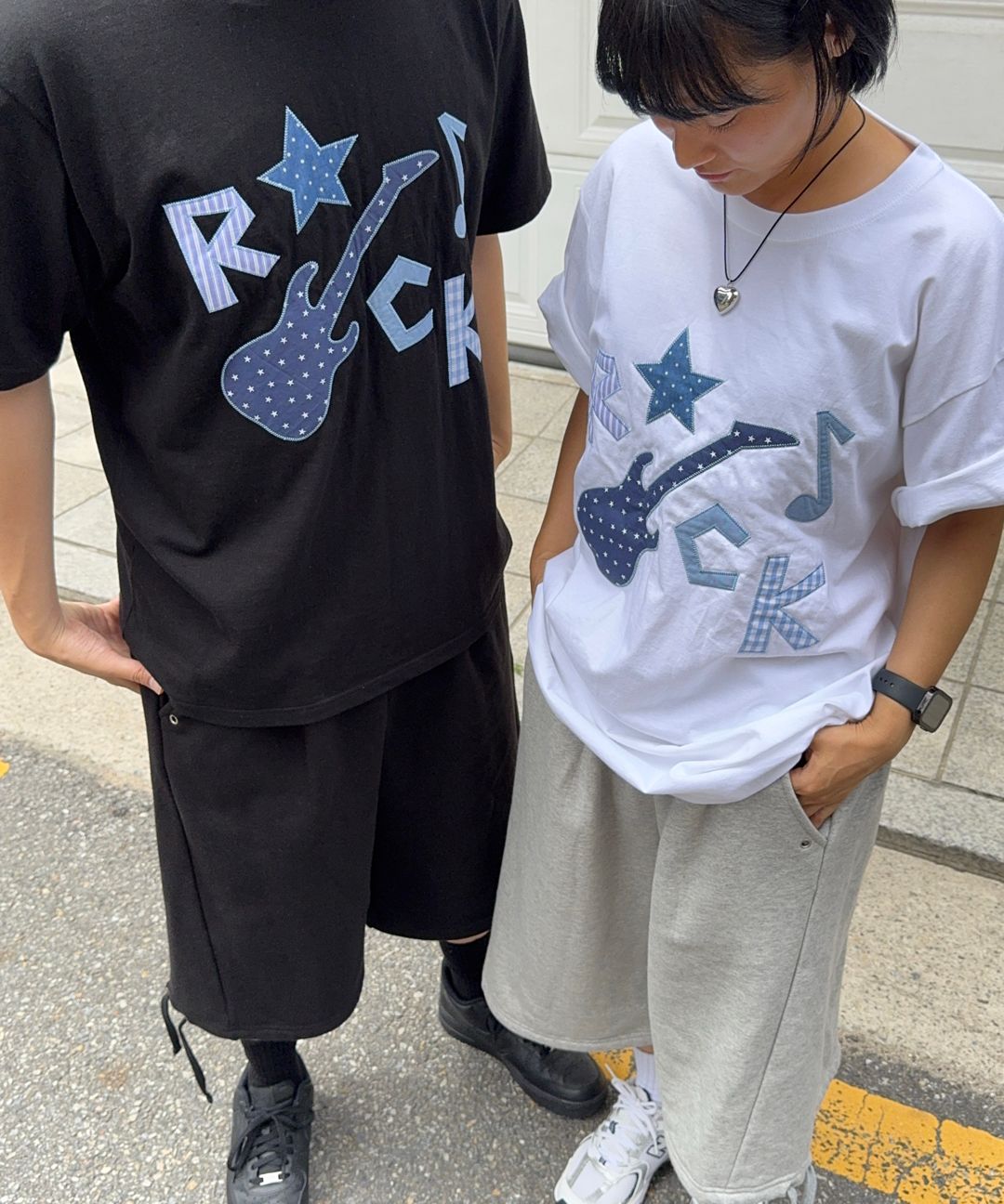 【mahagrid】25SS★ ROCK STAR APPLIQUE TEE ROCK STAR APPLIQUE TEE[WHITE] - MAHAGRID