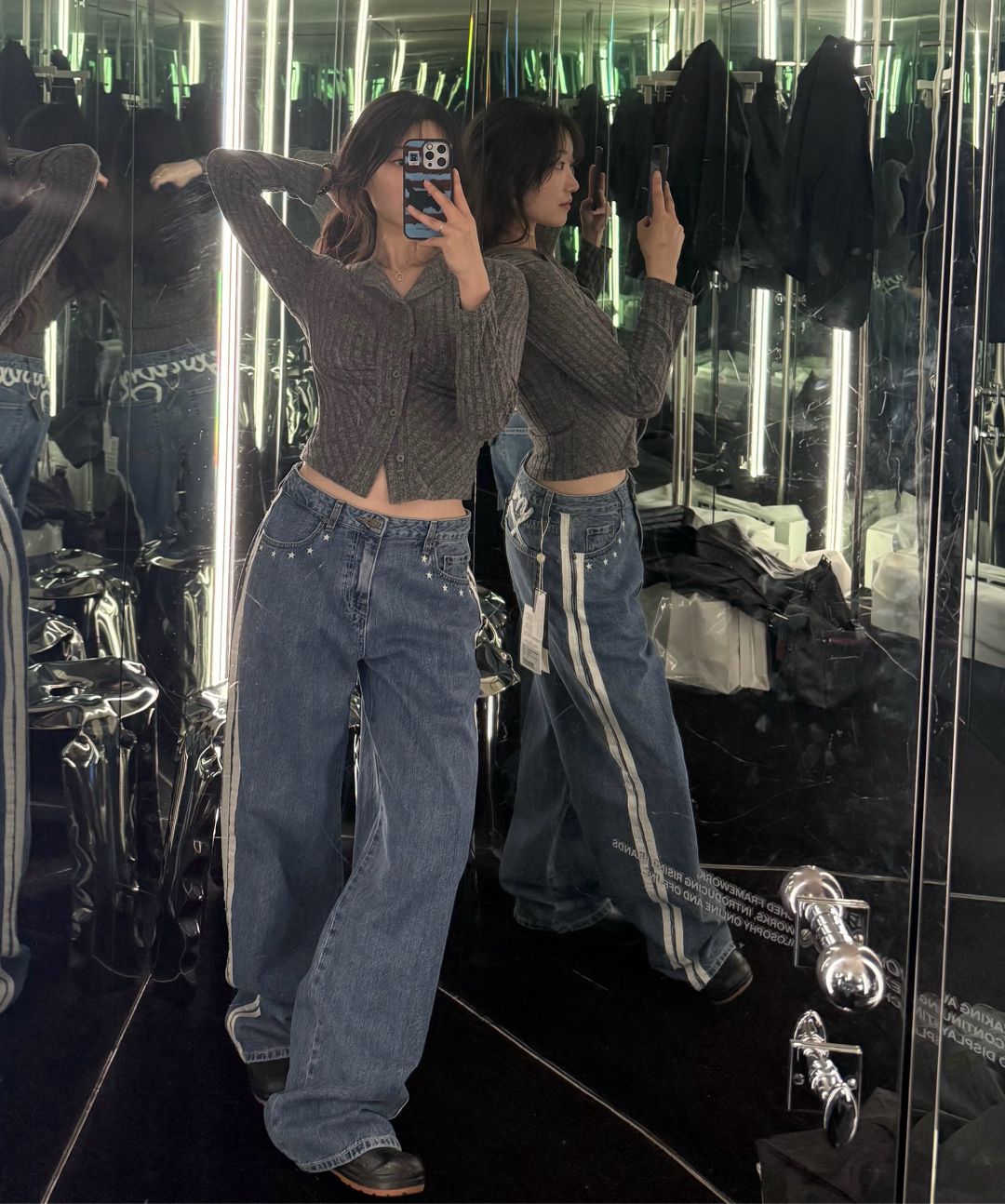 【新品未使用】GLOWNY THE JANE JEANS （DEEP BLUE） MUSINSA | GLOWNY THE JANE JEANS (DEEP BLUE)