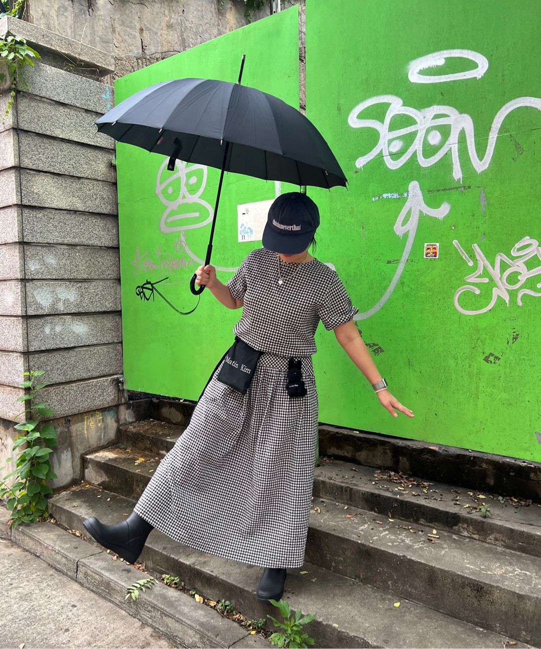 MUSINSA公式 | MATIN KIM MATIN MESSENGER ECOBAG IN BLACK