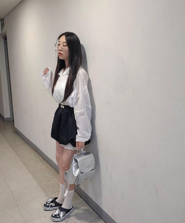 ◆ROCKCAKE◆ Nylon Shirred Balloon Skirt Black MUSINSA | ROCKCAKE Nylon Shirred Balloon Skirt - Black