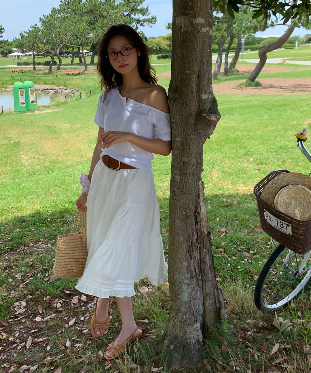 ★ LETTER FROM MOON★ Benny's Cancan Midi Skirt Ivory 2025S Bennys Cancan Midi Skirt ( 2 colors ) - LETTER FROM MOON