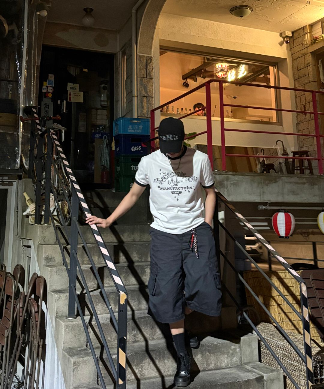 MUSINSA公式 | AAKAM VTG Ink Ringer Top (Dark Gray)