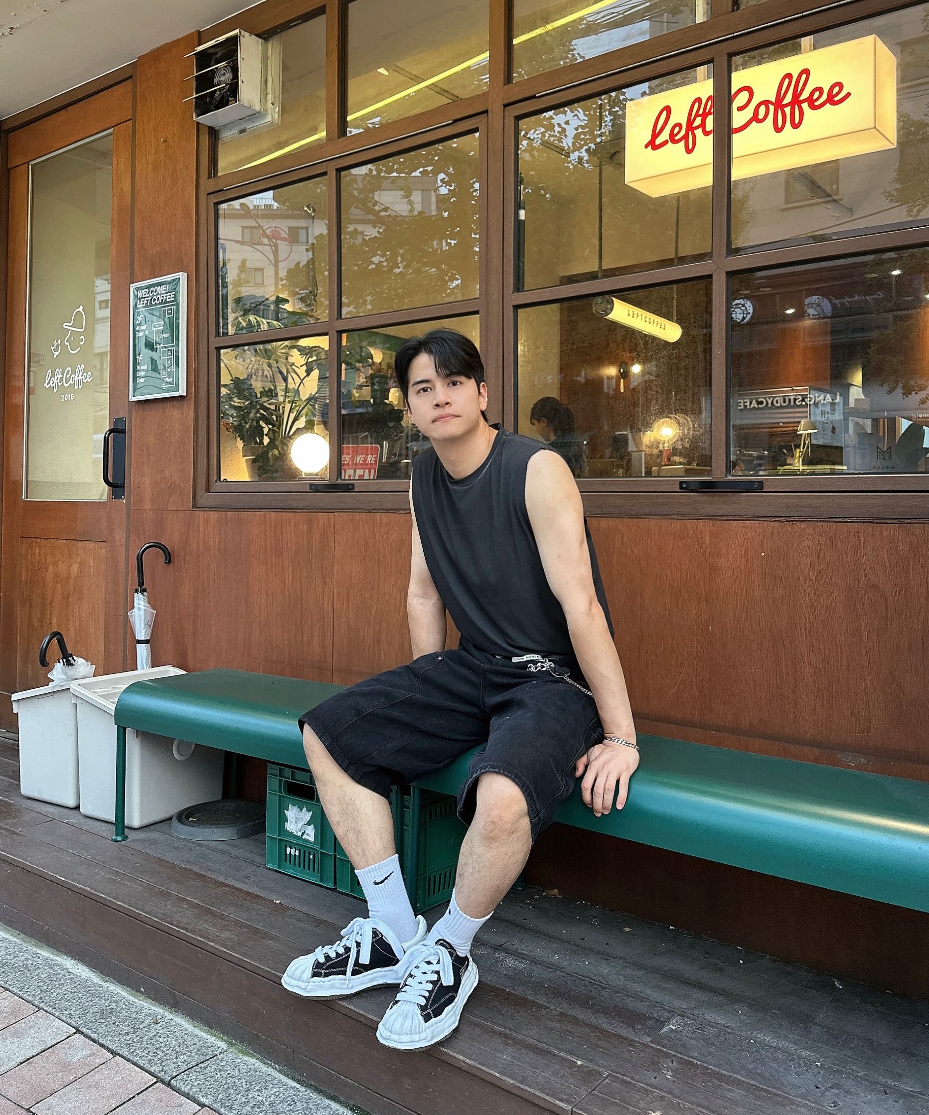 デニム・ジーパン [EXCONTAINER] Double Ni Carpenter Bermuda Denim Pants MUSINSA | 1993STUDIO Doublenie Carpenter Washing Denim