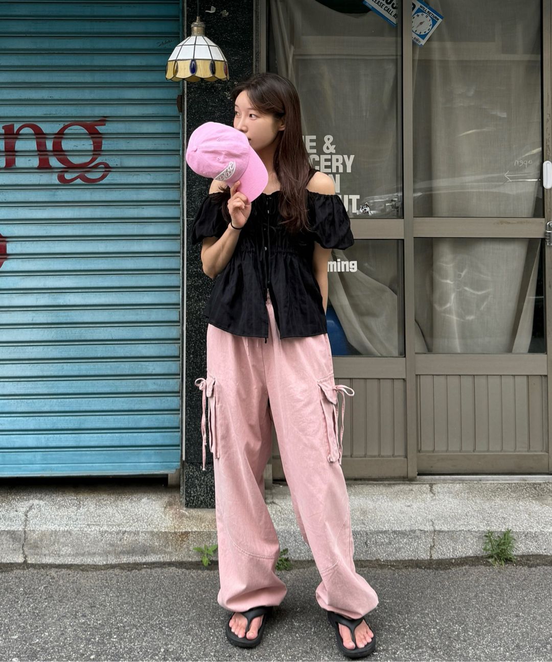 NICK&NICOLE】 CARGO STRING WIDE PANTS / 追跡付 MUSINSA公式