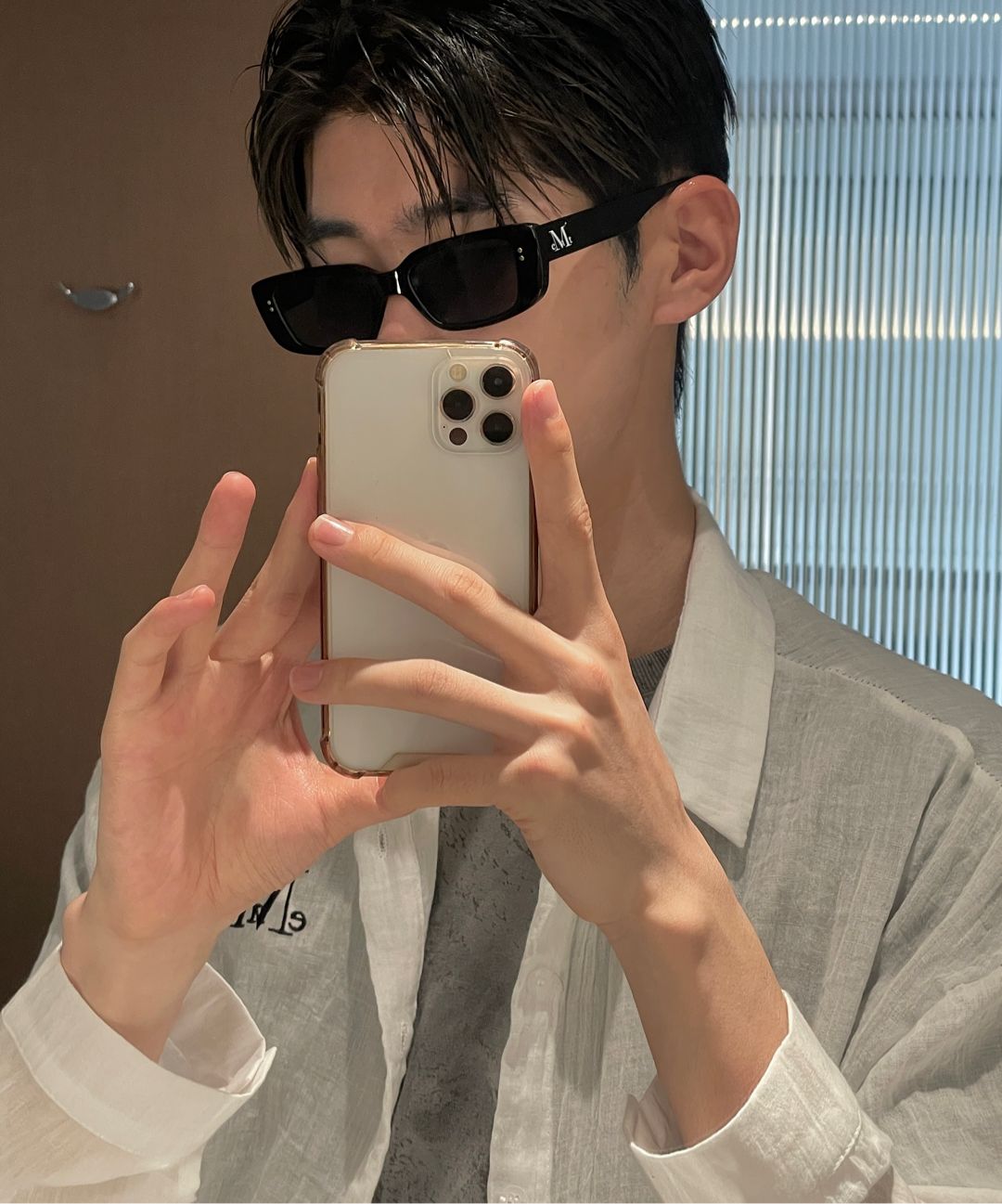 MUSINSA公式 | MUCENT Signature Logo Point Sunglasses Unisex