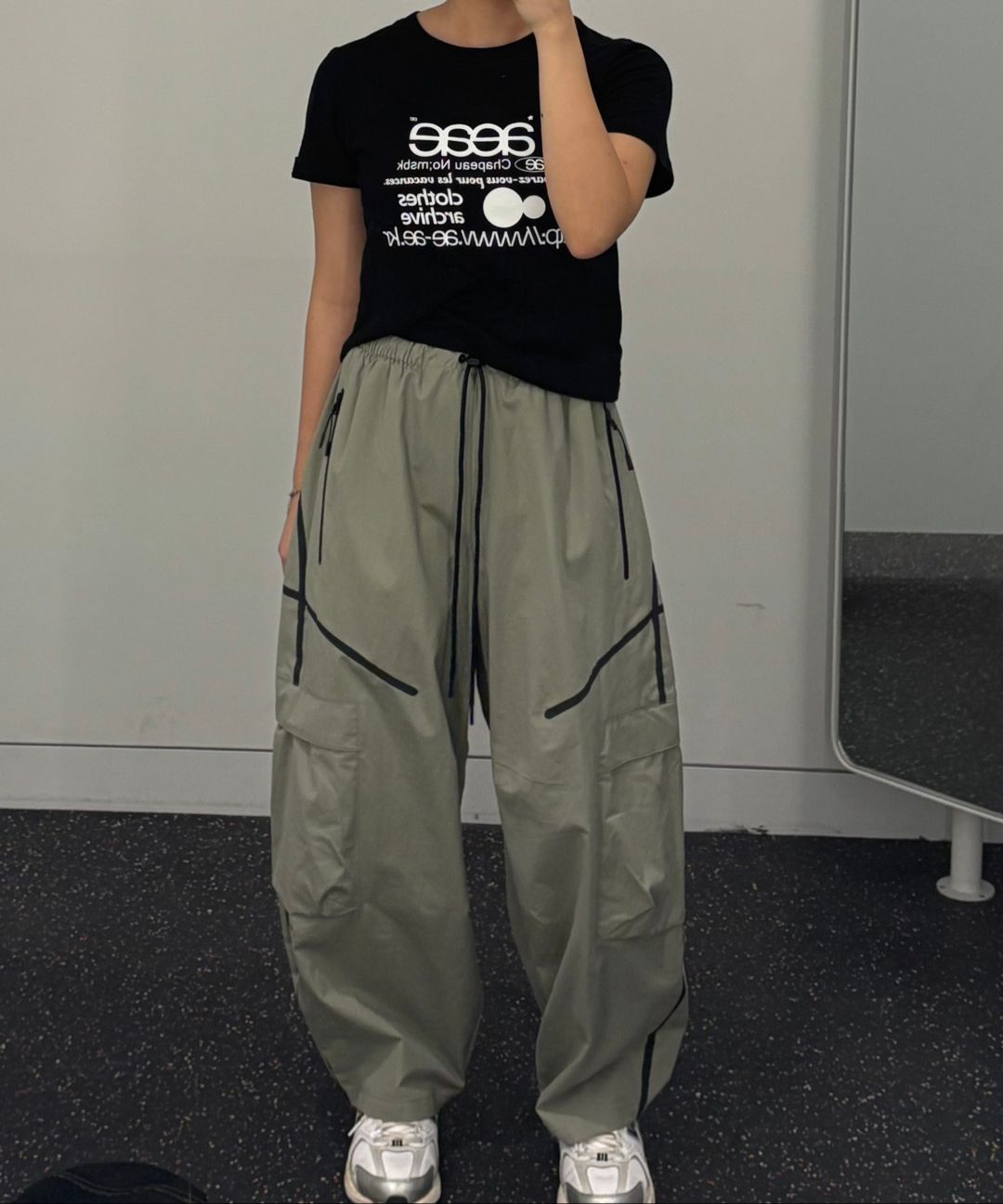 ◆AEAE◆ WEB LOGO CROP TSHIRTS OATMEAL AE44SWTS012OAT MUSINSA公式 | AEAE WEB LOGO CROP T-SHIRTS [OATMEAL]