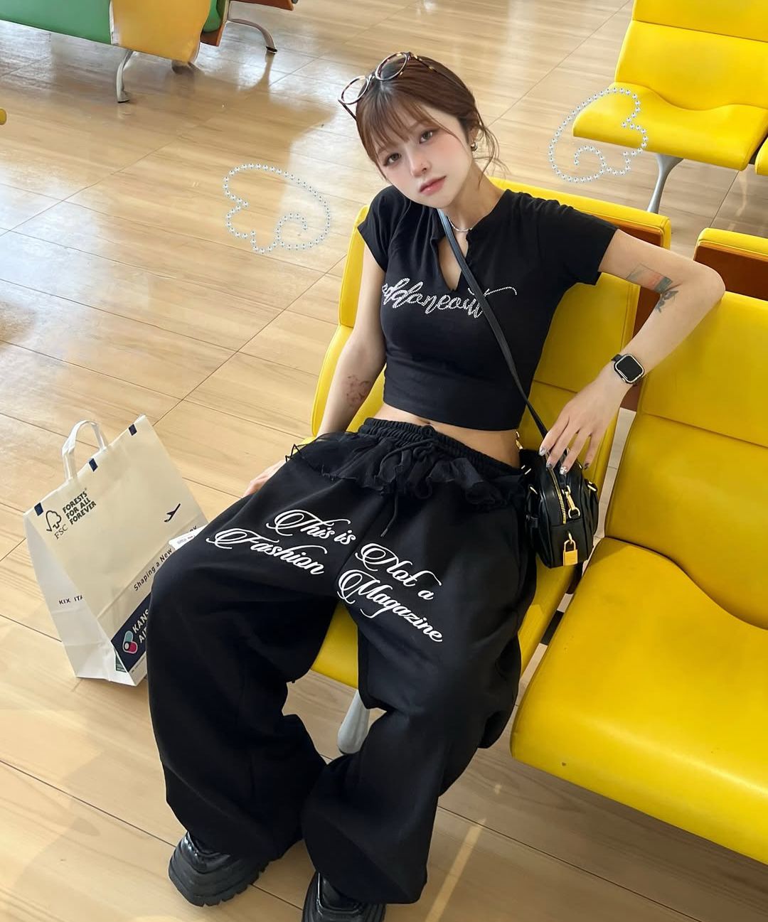 ★Rose Frantz★ Lace Layered Lettering Pants (3色) Rose Frantz(ロゼフランツ) パンツ(レディース) - 海外通販のBUYMA