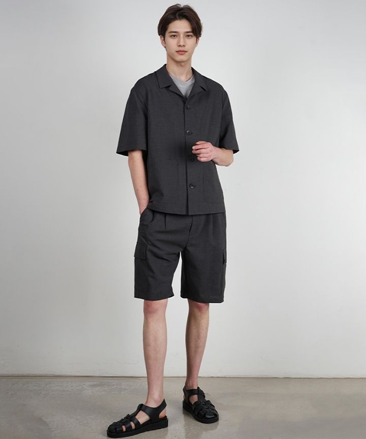 【SATIIIZ】Rapid Cargo Banding Half Pants MUSINSA | Birbante Comfort Banding Cargo Half Pants - Light