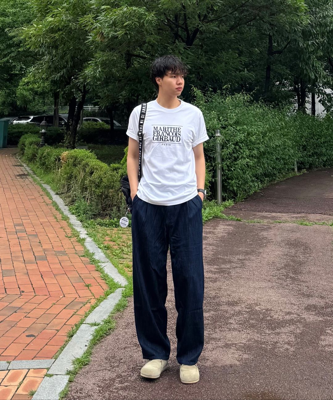 MUSINSA | MUSINSA STANDARD Linen-like semi-balloon denim