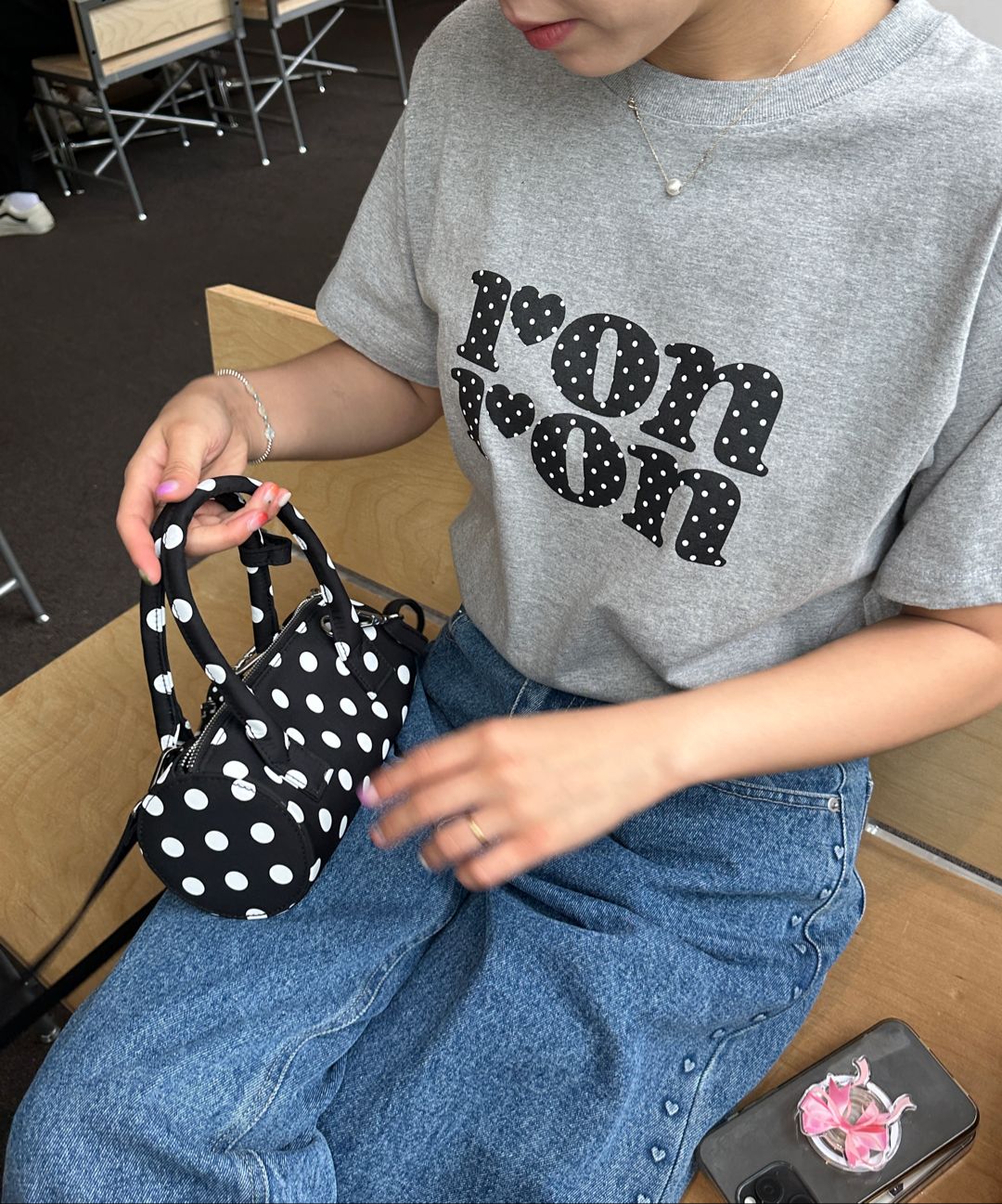 Tシャツ・カットソー RONRON PATTERN LOGO BASIC FIT T SHIRT CHARCOAL RR25BST4285CC MUSINSA | RONRON PATTERN LOGO BASIC FIT T SHIRT NAVY