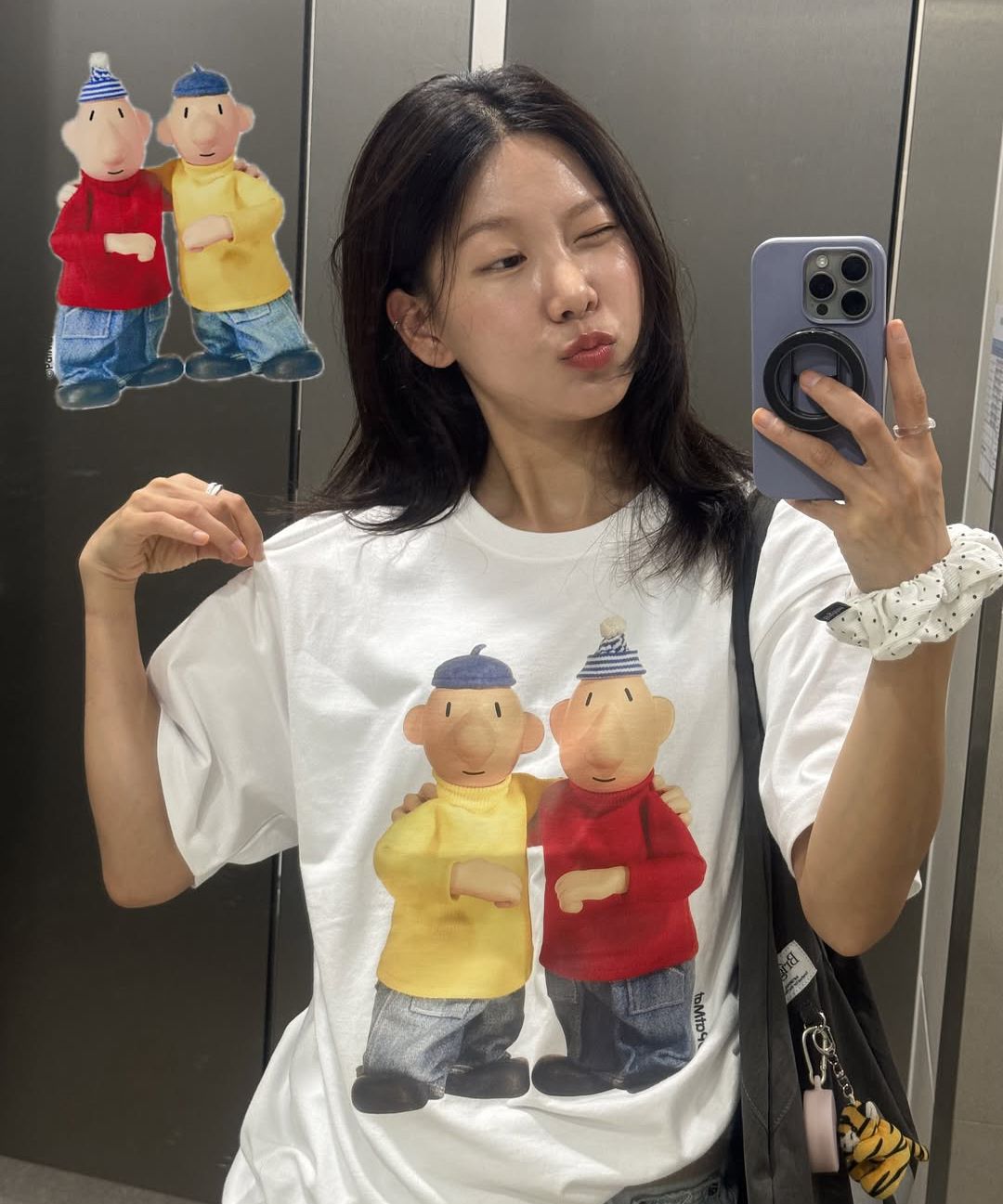 MUSINSA | LAUGHER [PAT&MAT] Best Friend T-shirt - White