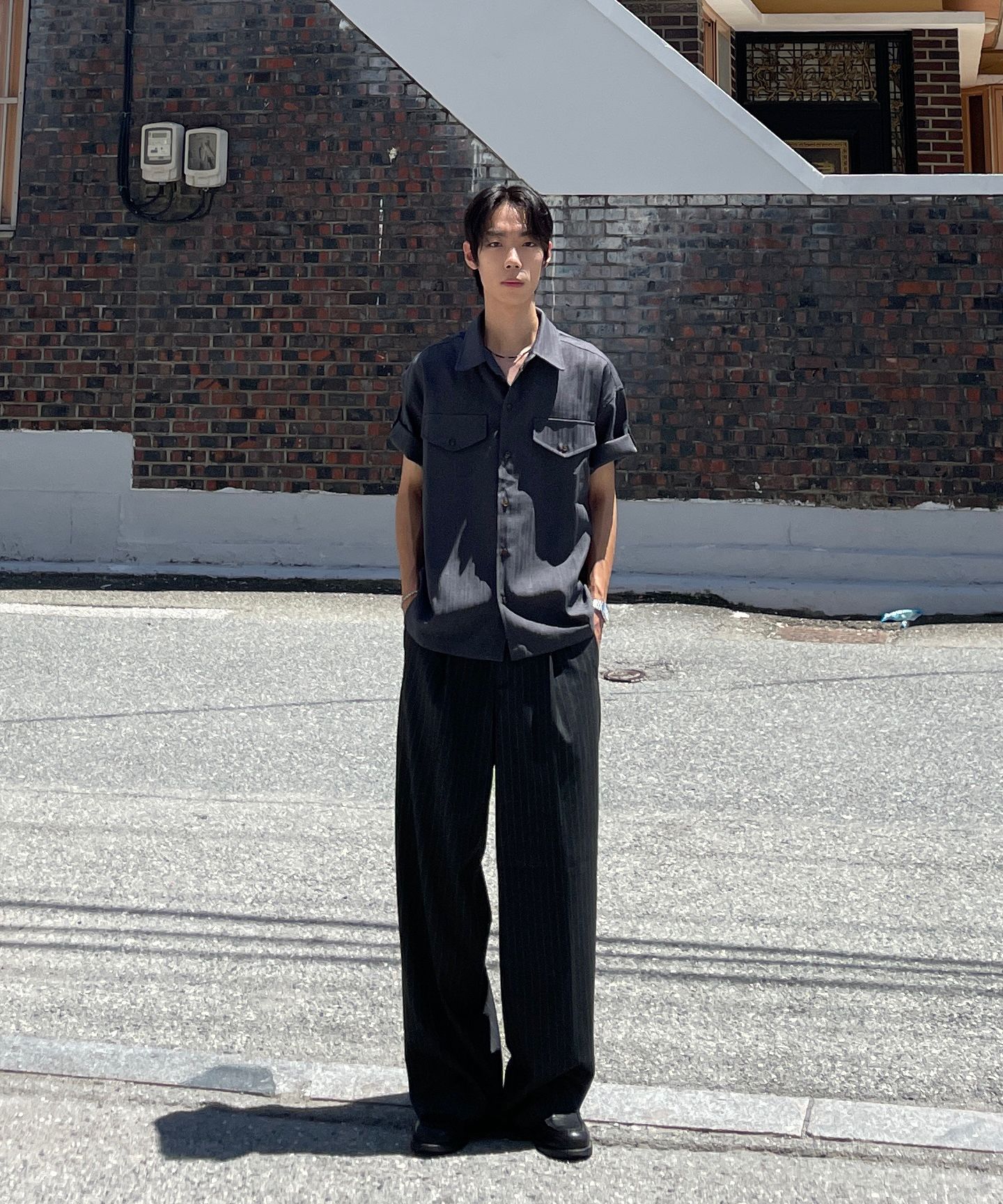 パンツ M TWILL TROUSERS セール】3カラーコットンワイドカーゴパンツ XXK4140
